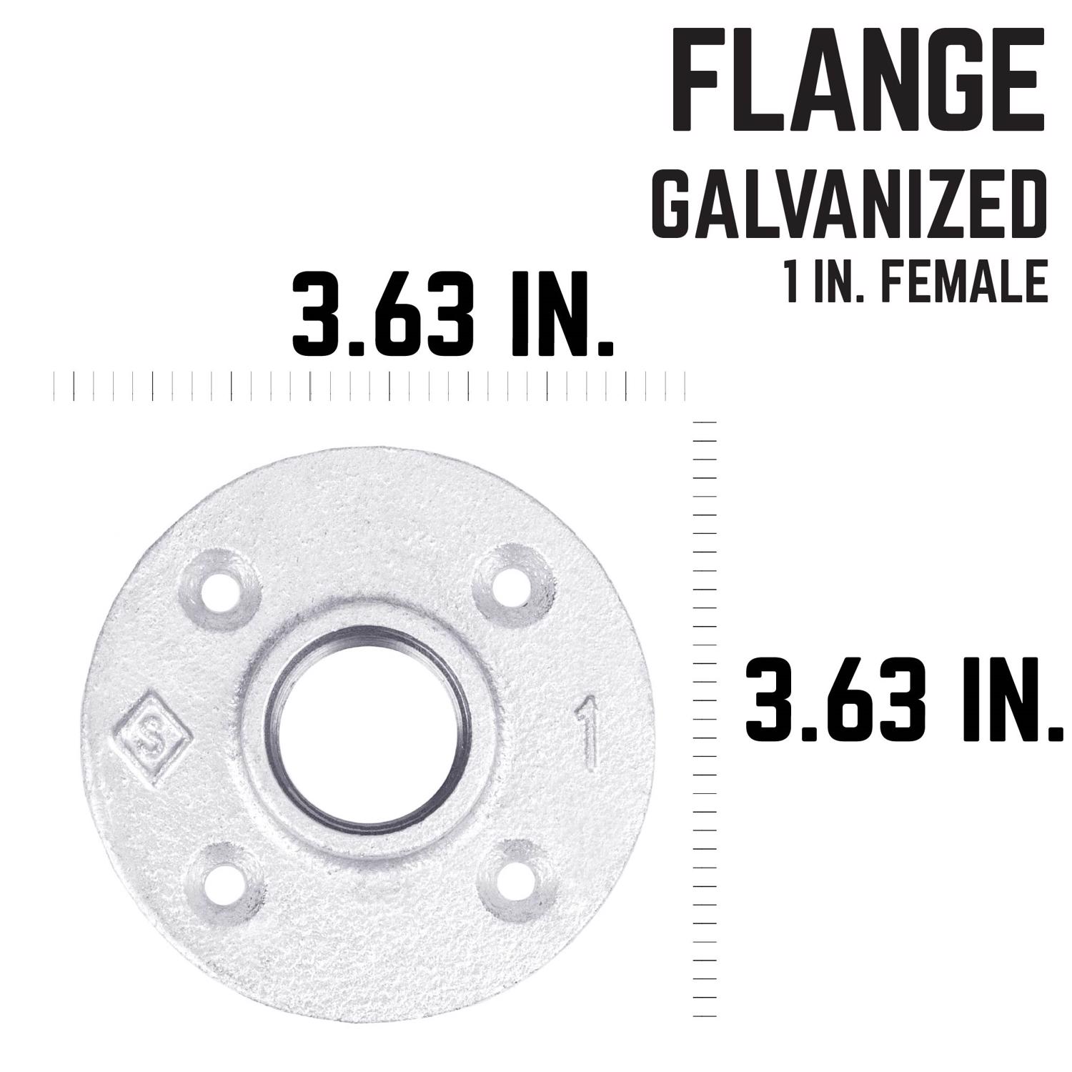 STZ Industries 1 in. FIP each Galvanized Malleable Iron Floor Flange