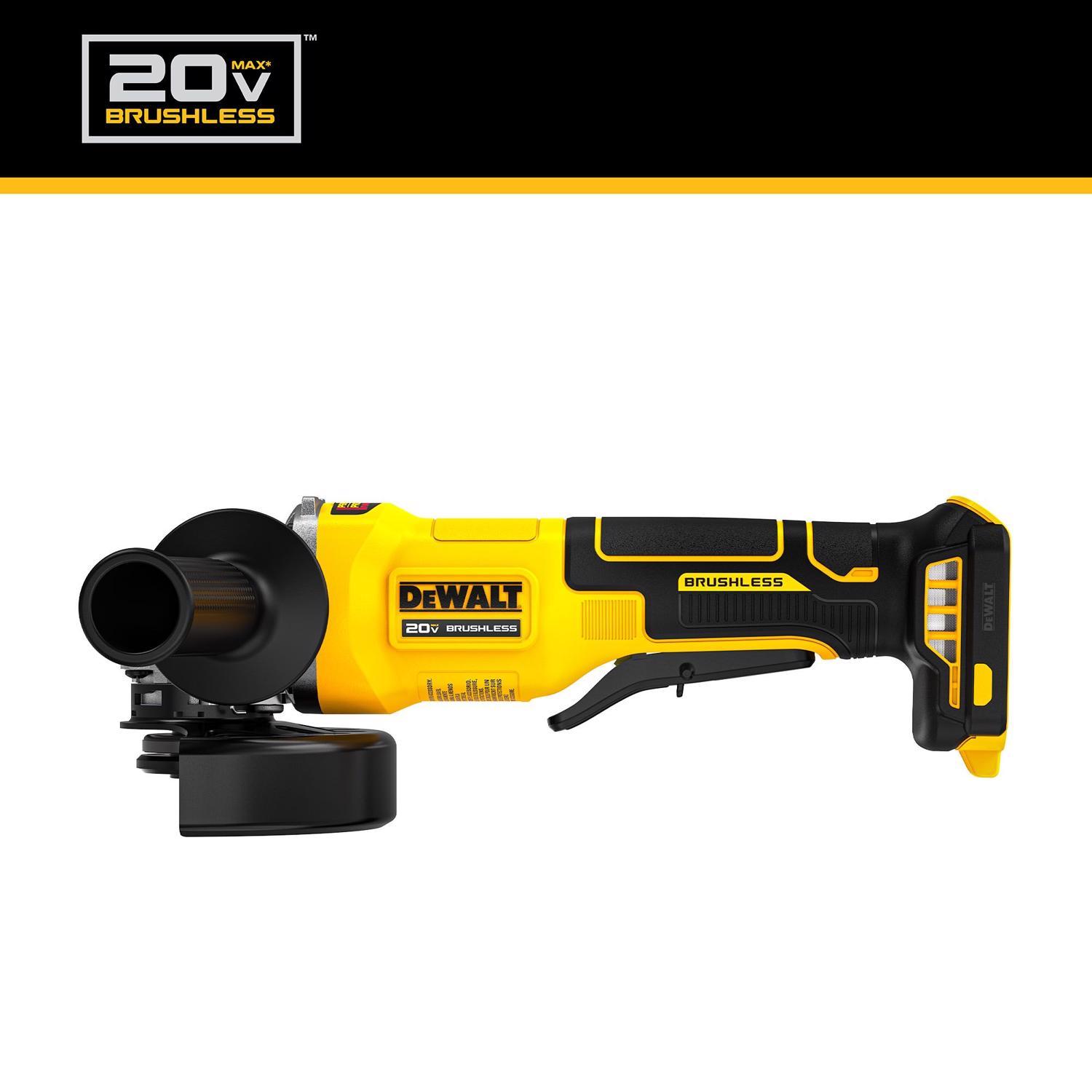 DEWALT 20V MAX Cordless 4-1/2 in. Angle Grinder with Brake Tool Only