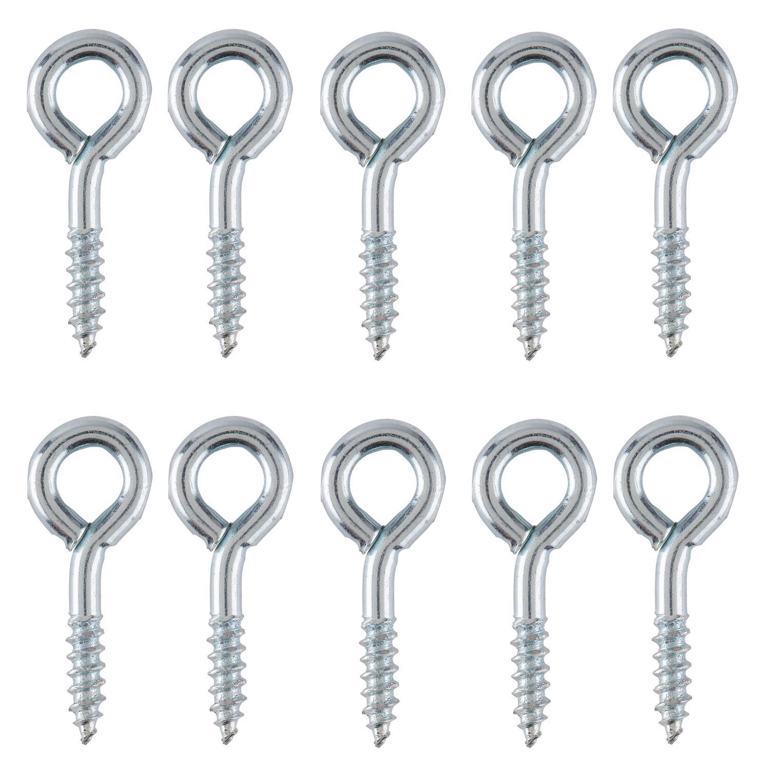 Ace 1/8 in. D X 1 in. L Zinc-Plated Steel Screw Eye 40 lb. cap. 10 pk