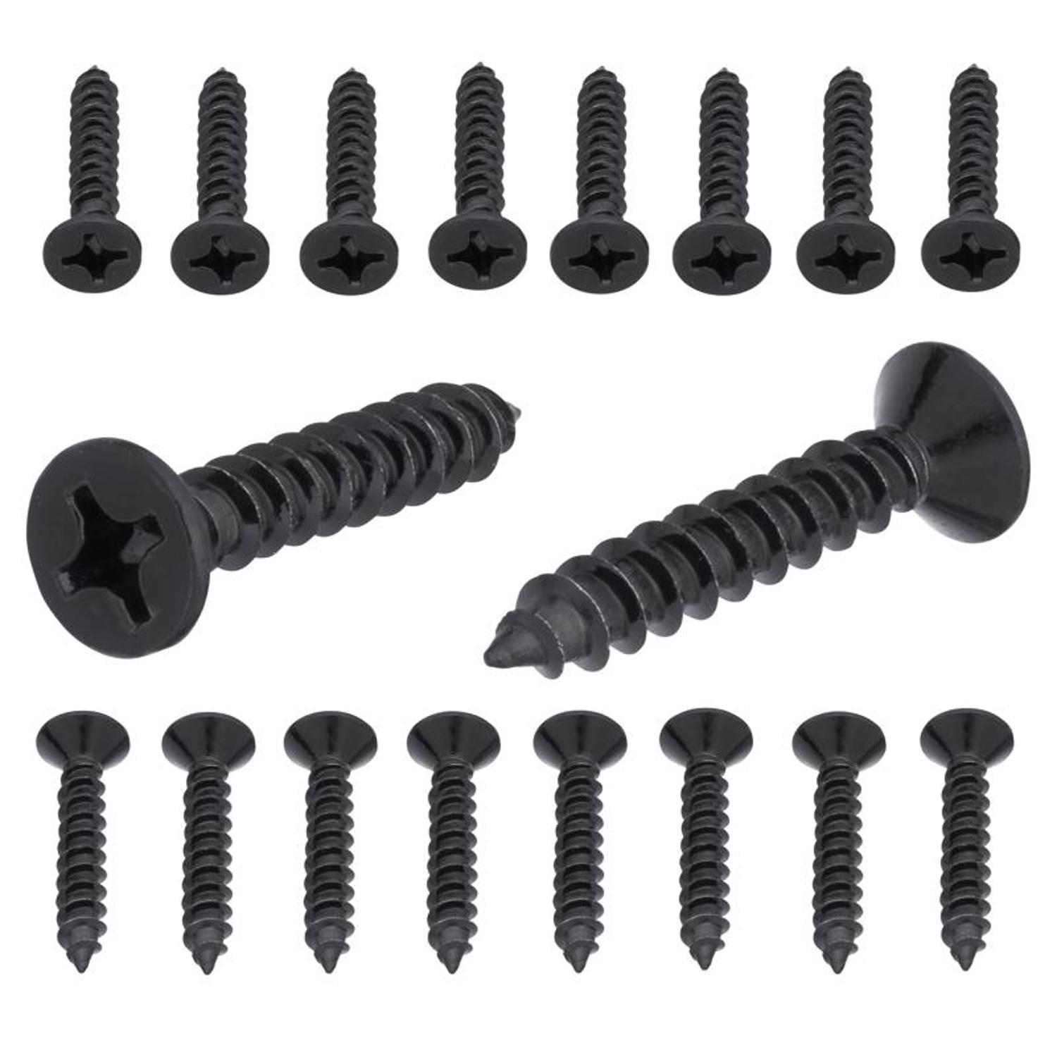 Ace No. 12 X 1-1/4 in. L Phillips Black Coarse Wood Screws 18 pk