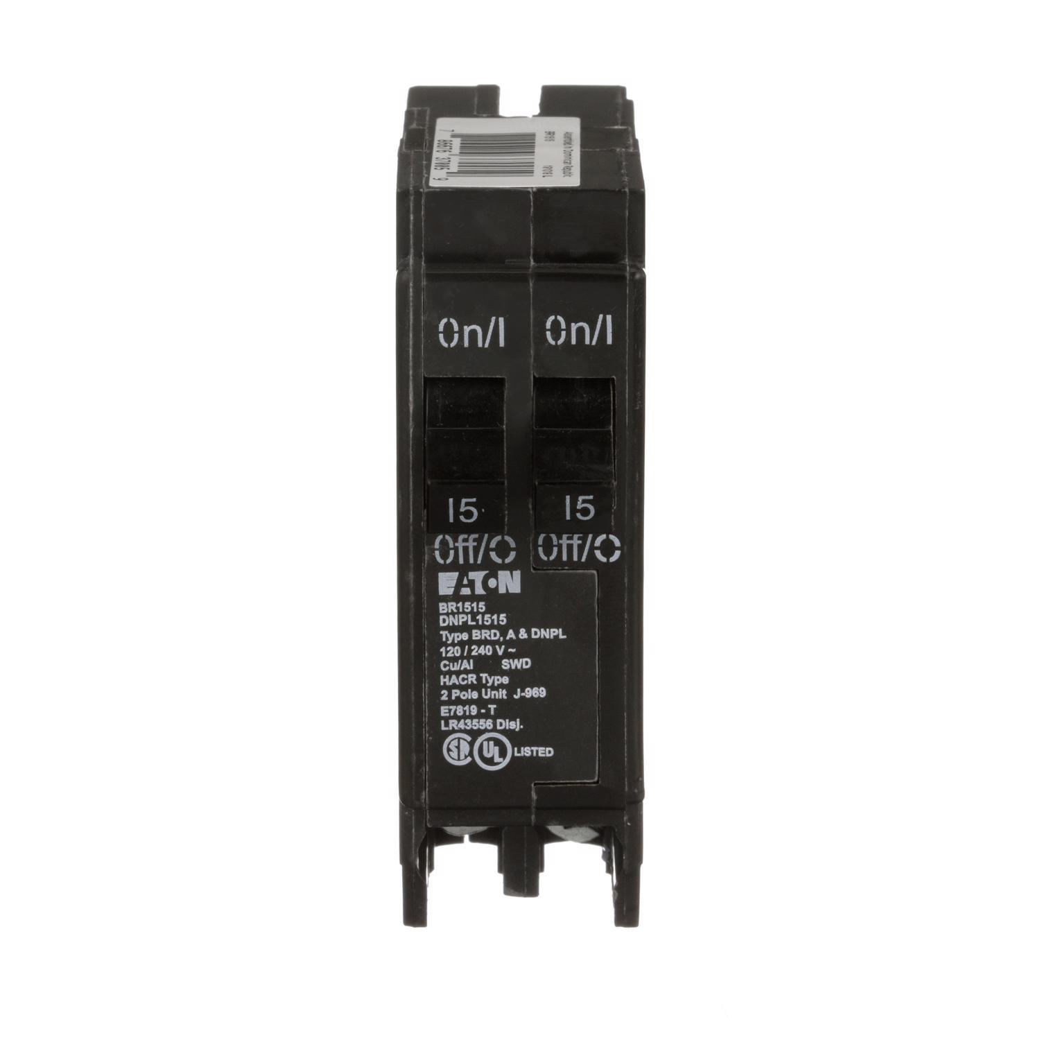Eaton Cutler-Hammer 15/15 amps Tandem 2-Pole Circuit Breaker