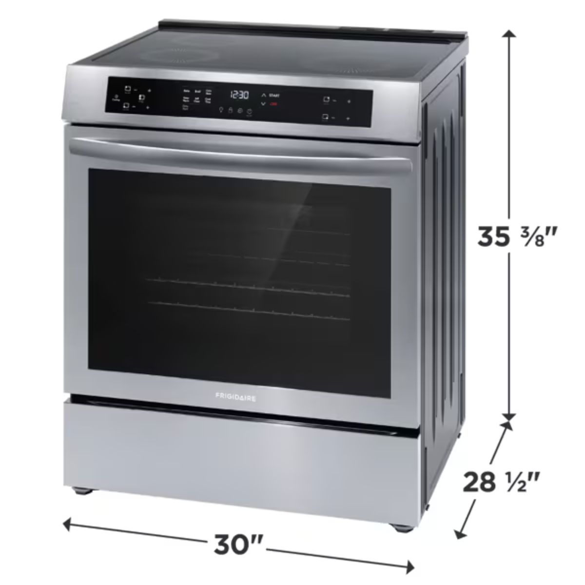 Frigidaire 5.3 Cu. Ft. Front Control Electric Induction Range with Convection Bake