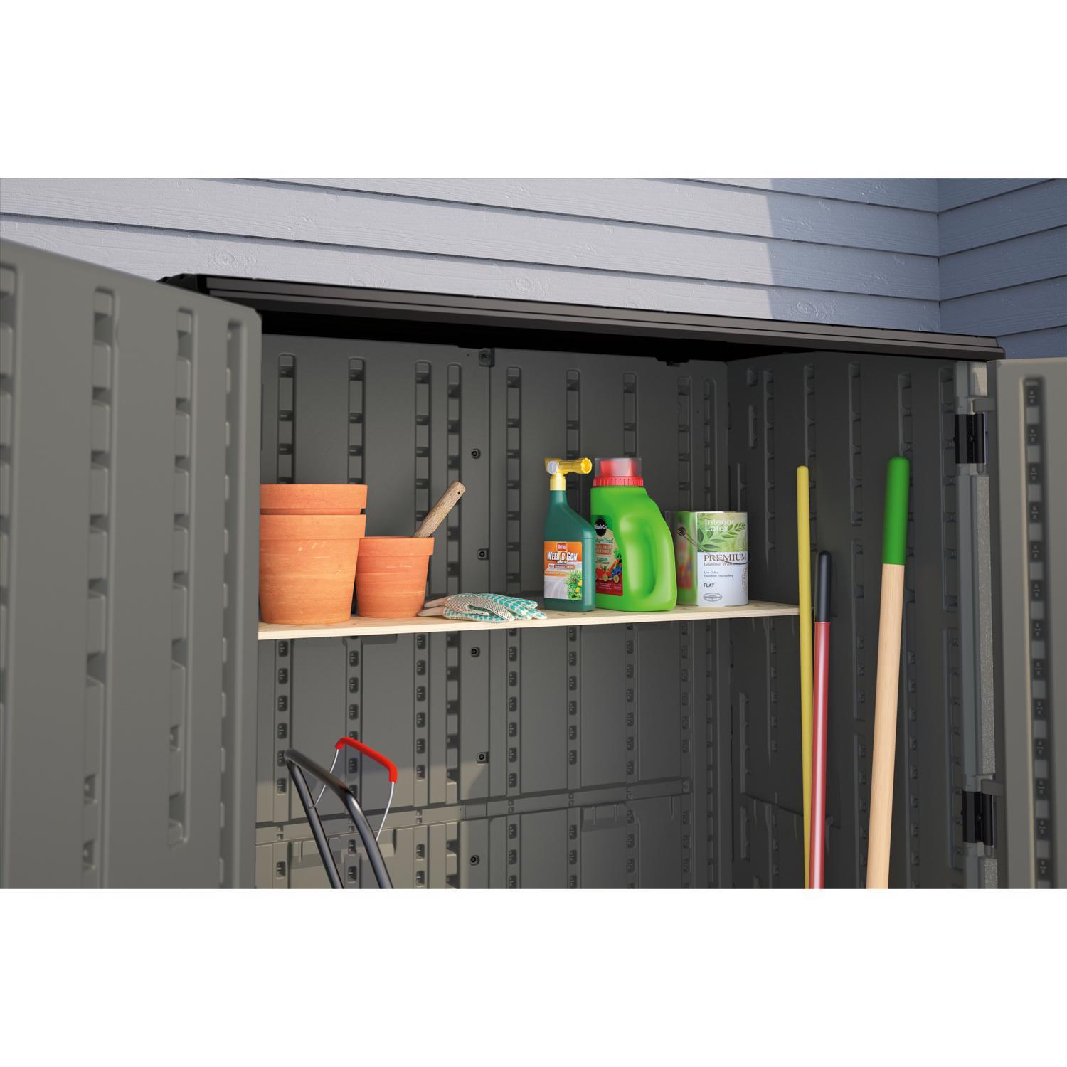 Suncast 4 ft. x 3 ft. Resin Vertical Pent Storage Shed with Floor Kit