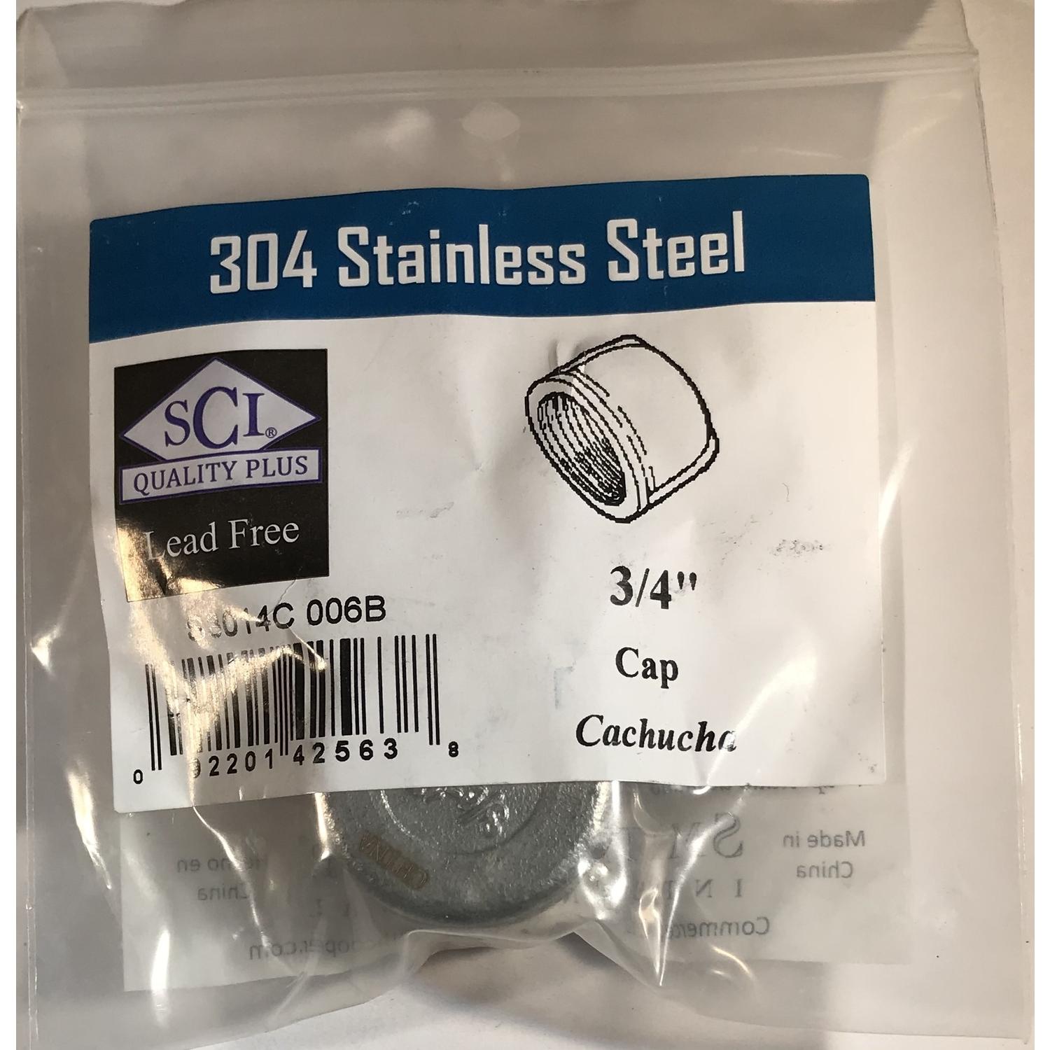 Smith-Cooper 3/4 in. FPT Stainless Steel Cap