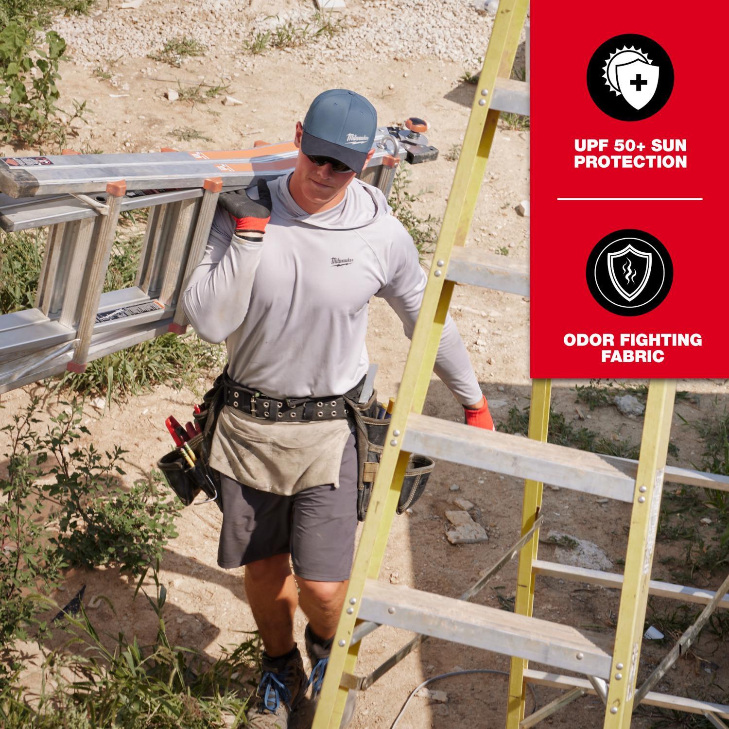 Milwaukee Workskin XL Long Sleeve Men's Hooded Gray Hooded Sweatshirt