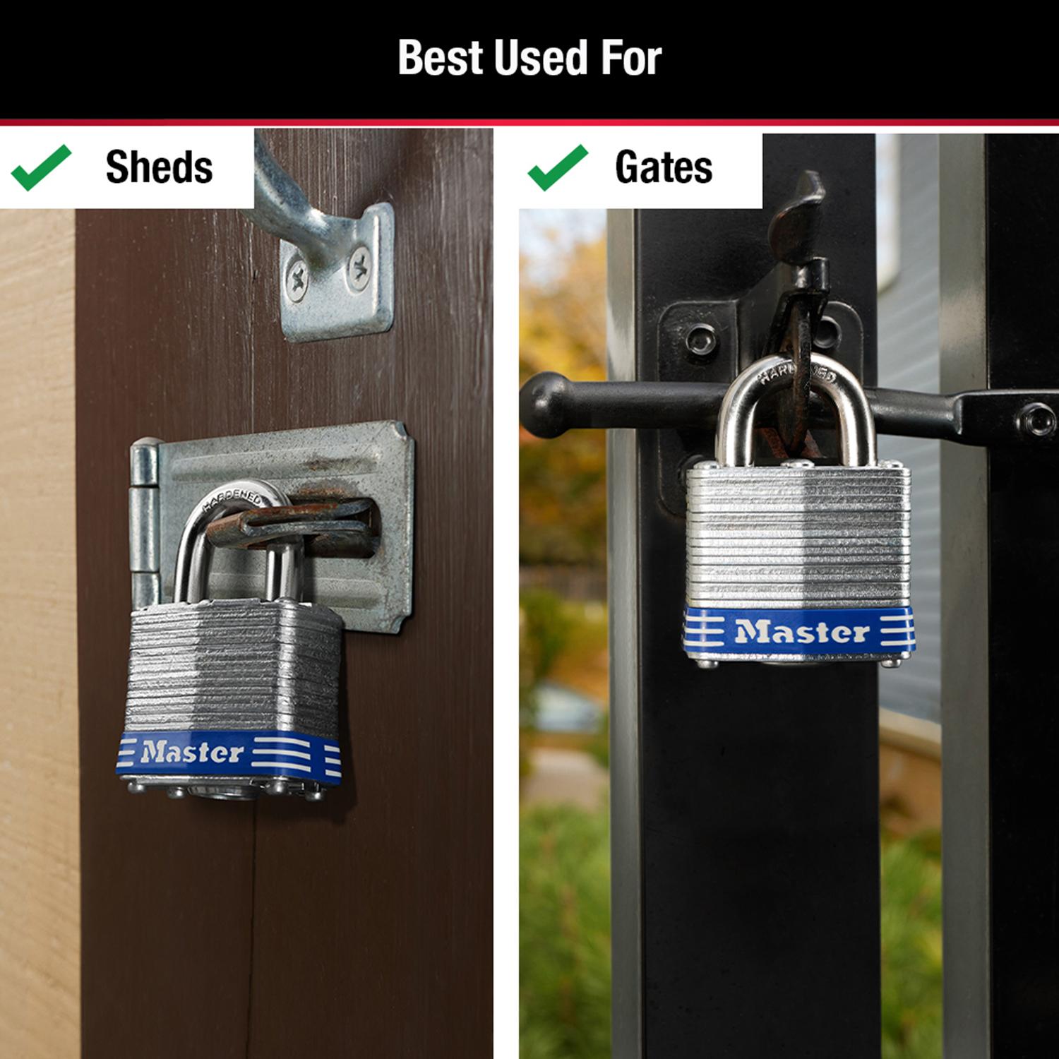 Master Lock 1-5/16 in. H X 1-5/8 in. W X 1-1/2 in. L Steel Double Locking Exterior Padlock
