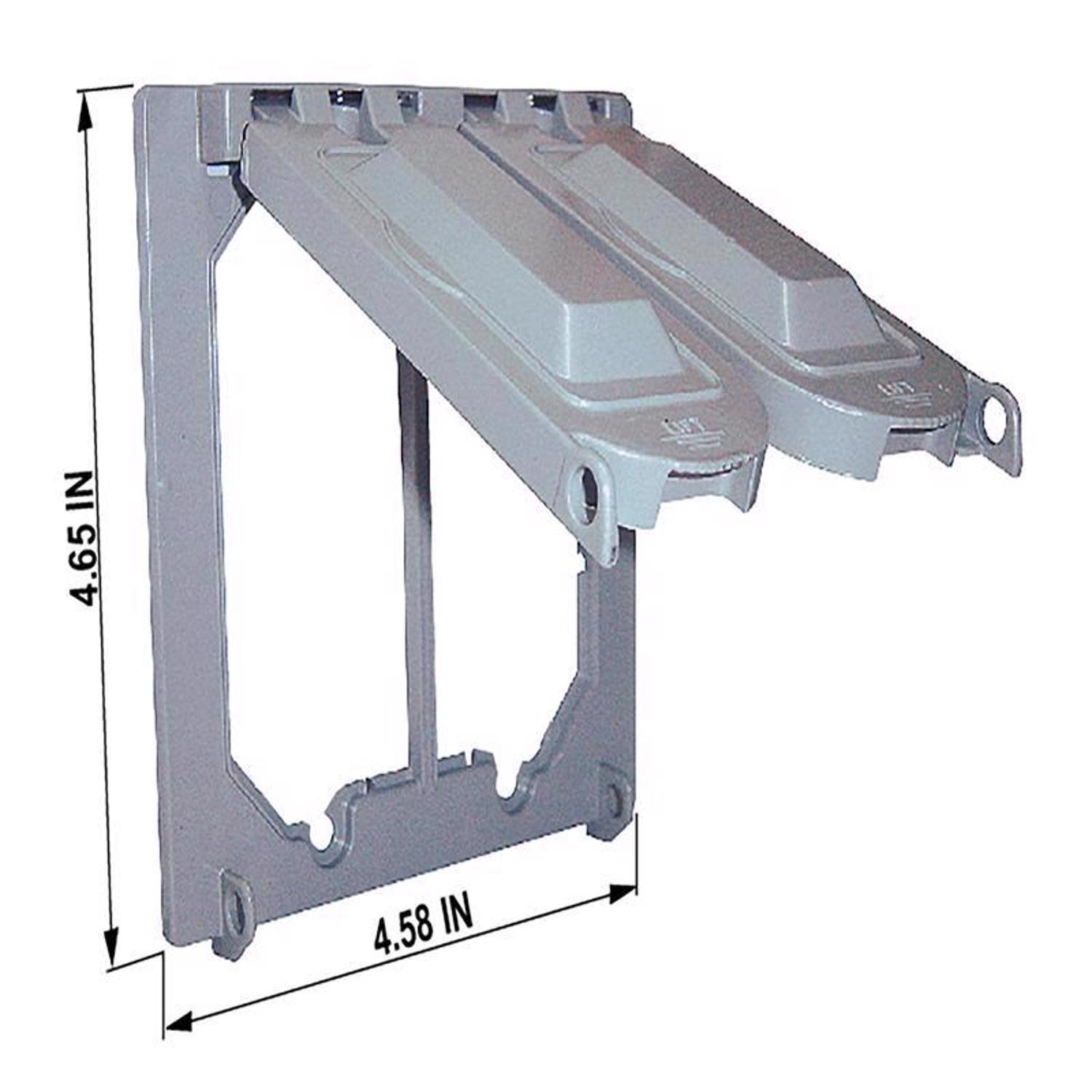Sigma Engineered Solutions Square Die-Cast Metal 2 gang 4.75 in. H X 4.75 in. W Universal Cover