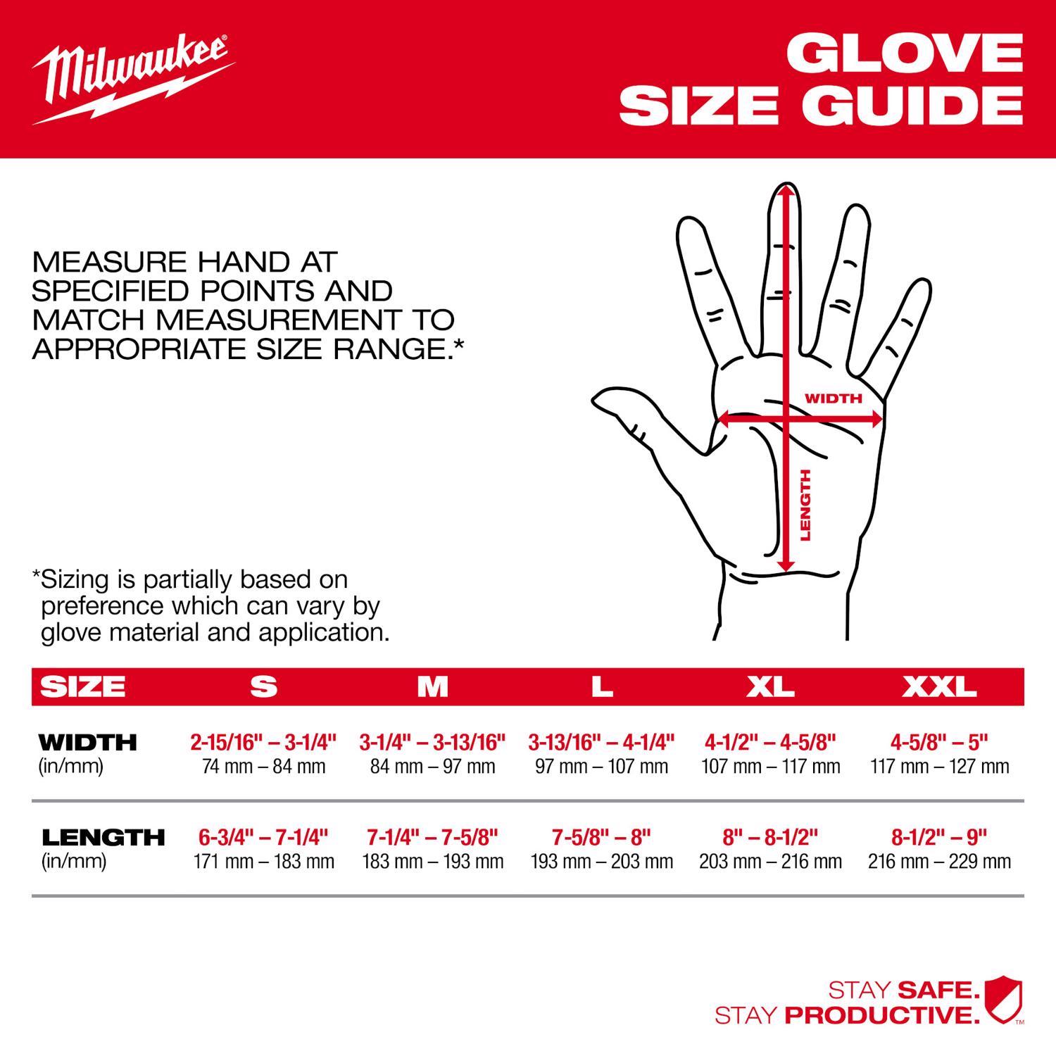 Milwaukee Men's Dipped Gloves Black L 1 pair
