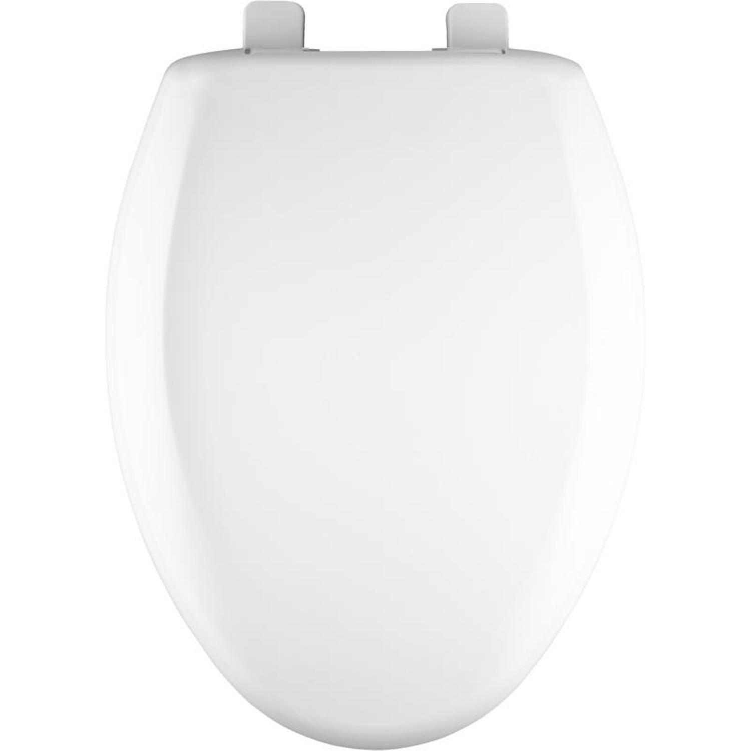Mayfair by Bemis Elongated White Plastic Toilet Seat