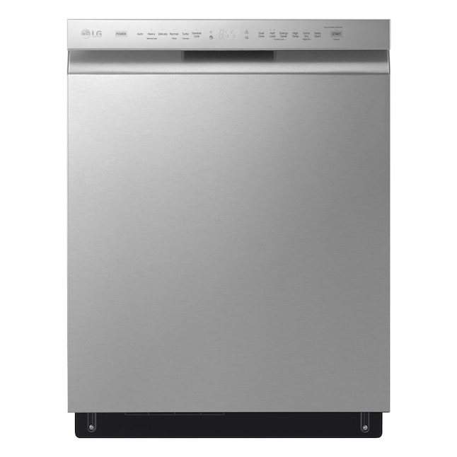 LG 24-in Front Control Built-in Dishwasher ( PrintProof Stainless Steel ) With Third Rack, QuadWash and Dynamic Dry , 48-Decibel