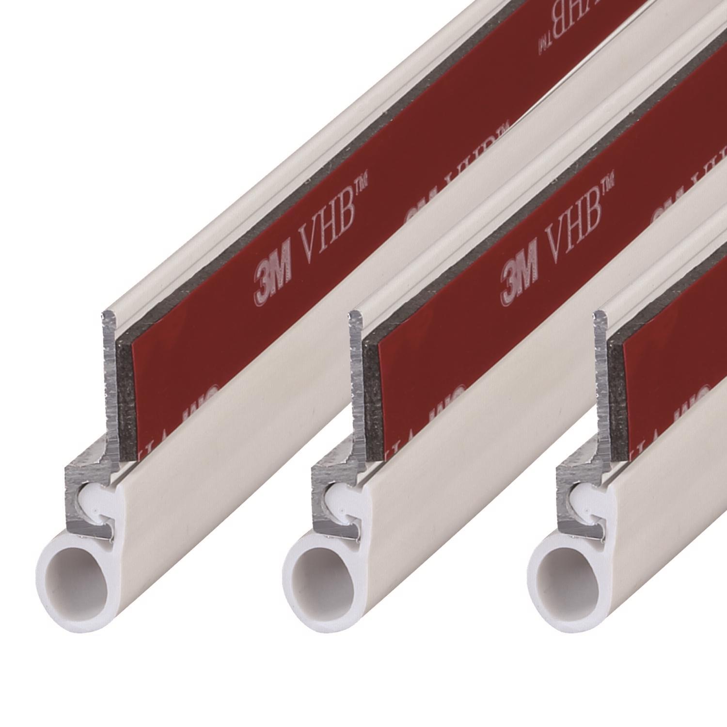 M-D Cinch White Aluminum/Vinyl Door Set Seal For Top/Side Seal 85 in. L X 1/2 in.