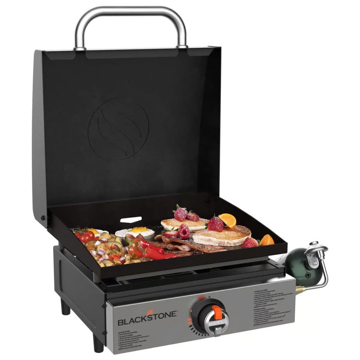 Blackstone 1 Burner Liquid Propane Tabletop Outdoor Griddle Black/Silver