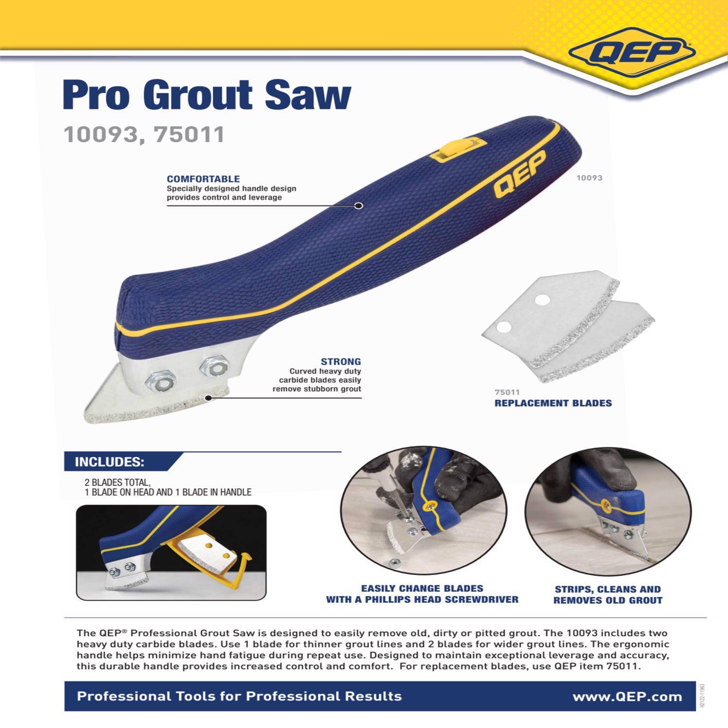 QEP 1.13 in. H X 0.13 in. W X.03 in. L Carbide Grit Grout Removal Tool Blade 2 pk