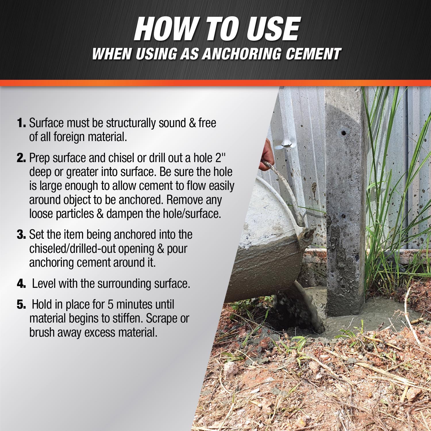 DAP Quick Plug Hydraulic & Anchoring Cement 10 lb Gray