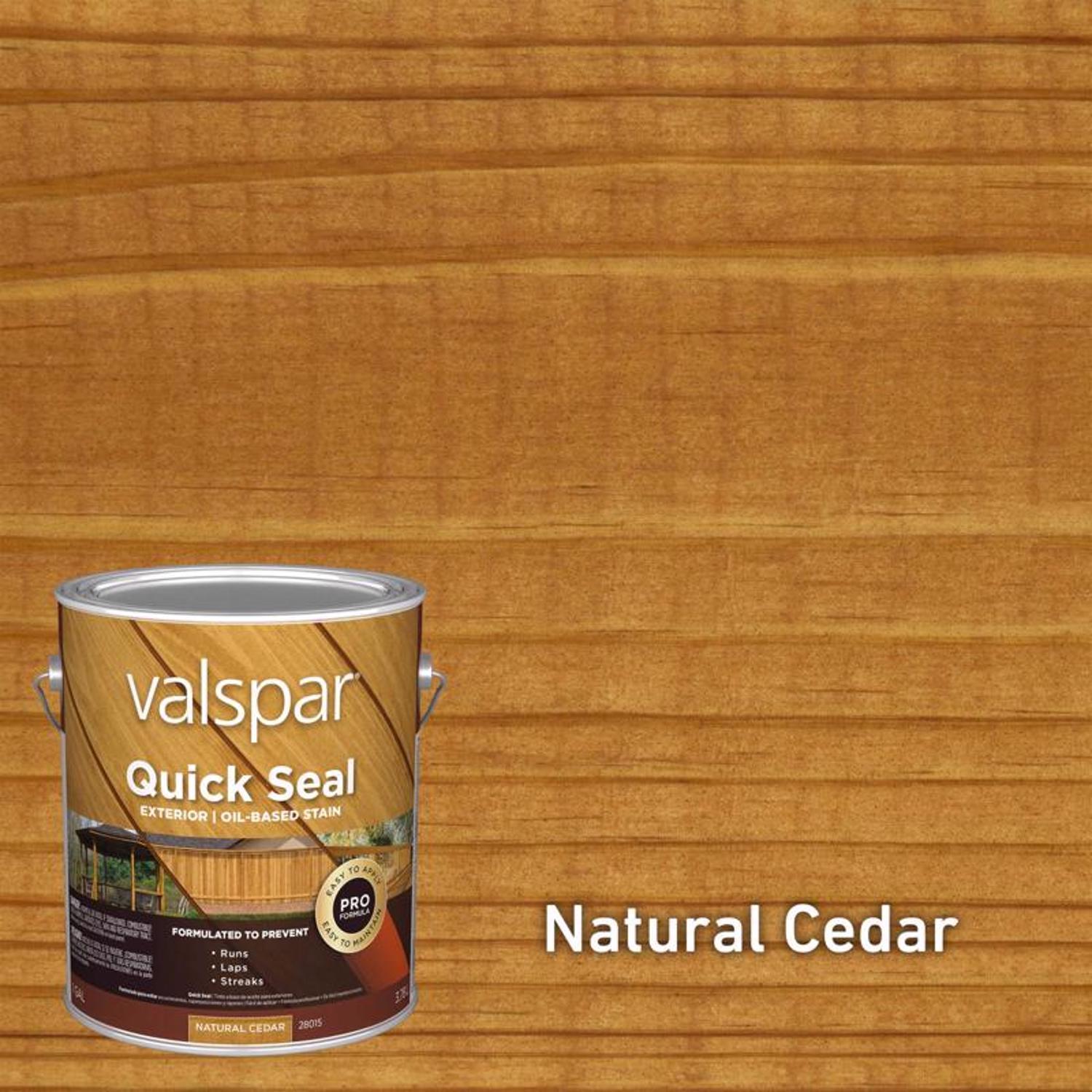 Valspar Quick Seal Semi-Transparent Natural Cedar Oil-Based Alkyd Exterior Stain 1 gal