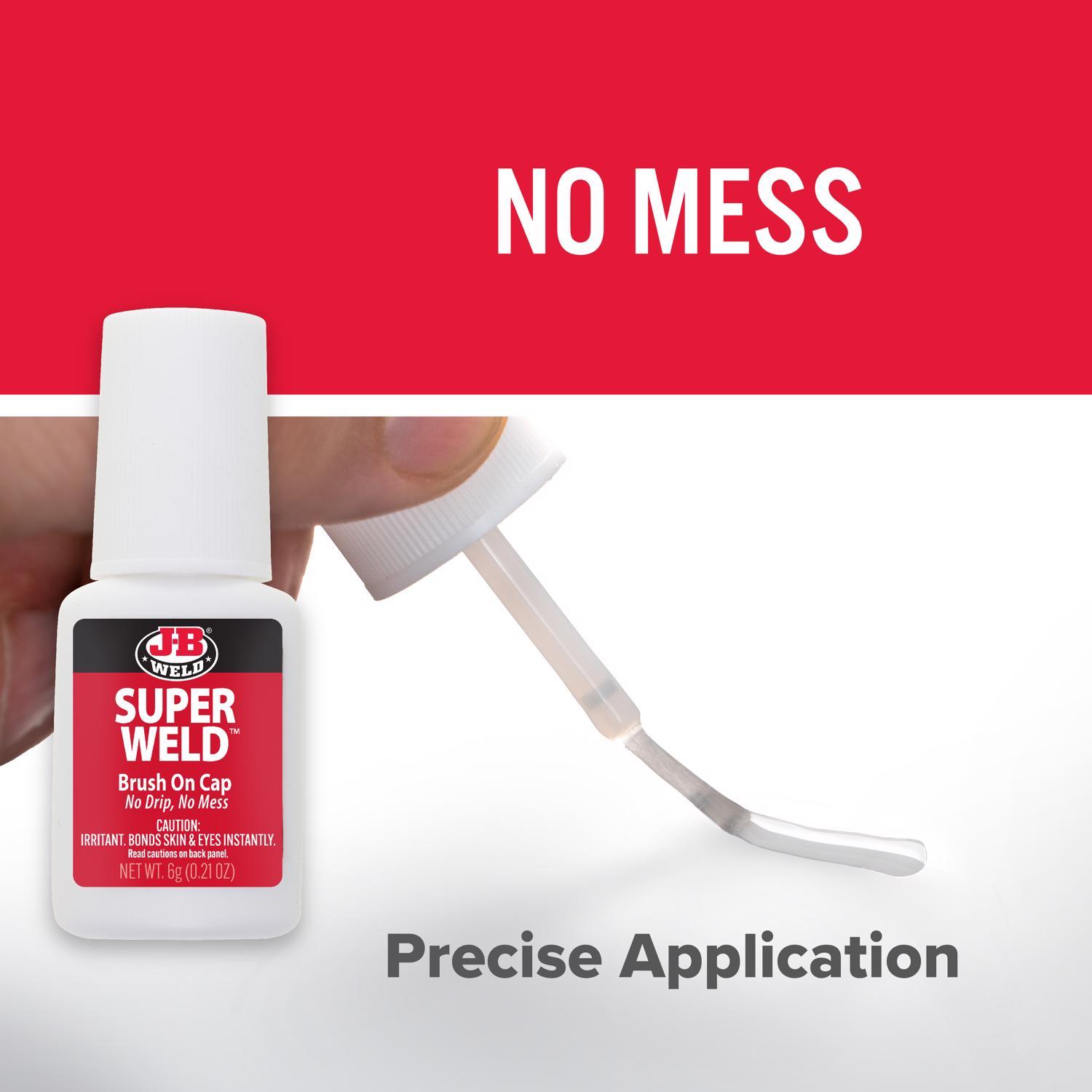 J-B Weld SuperWeld High Strength Glue Clear Super Glue Brush On 0.2 gm