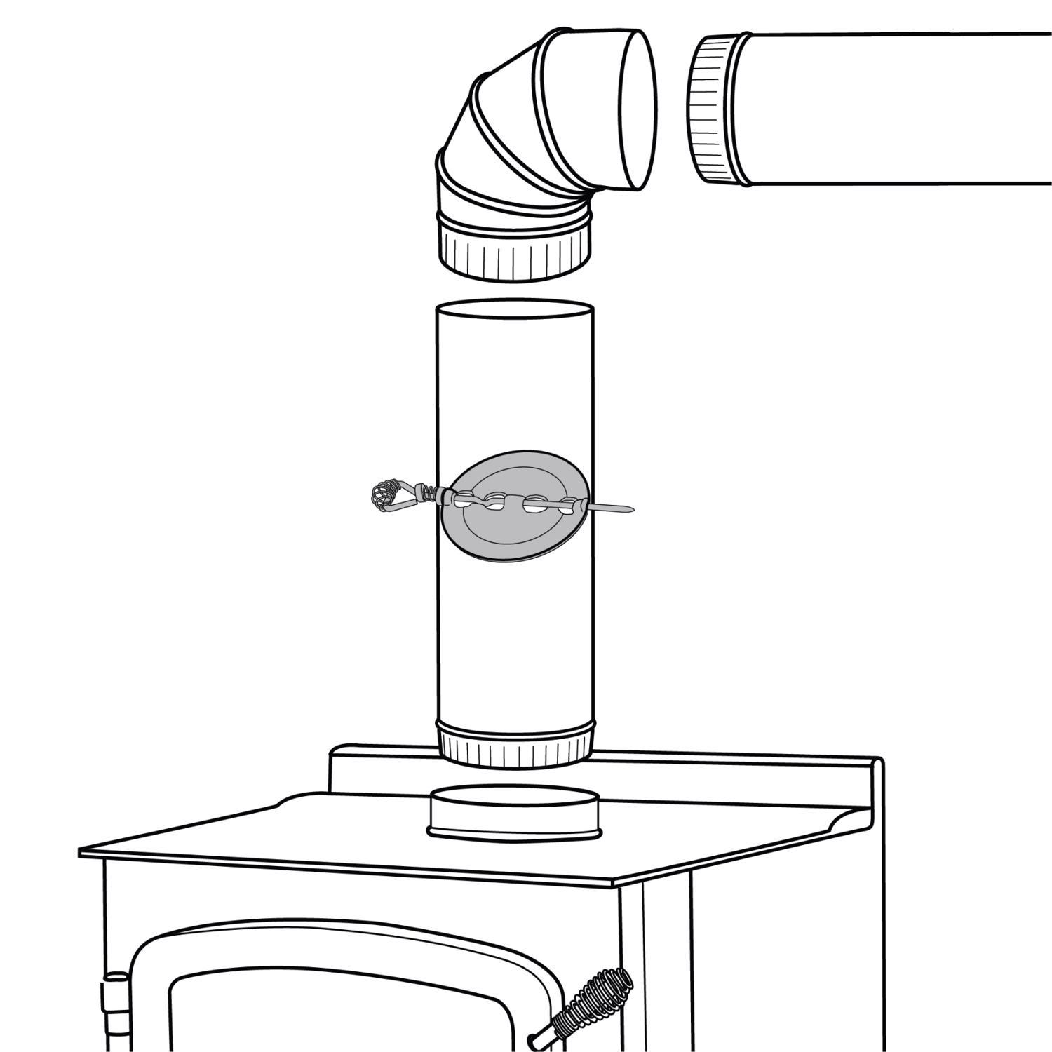 Imperial 6 in. D Cast Iron Damper