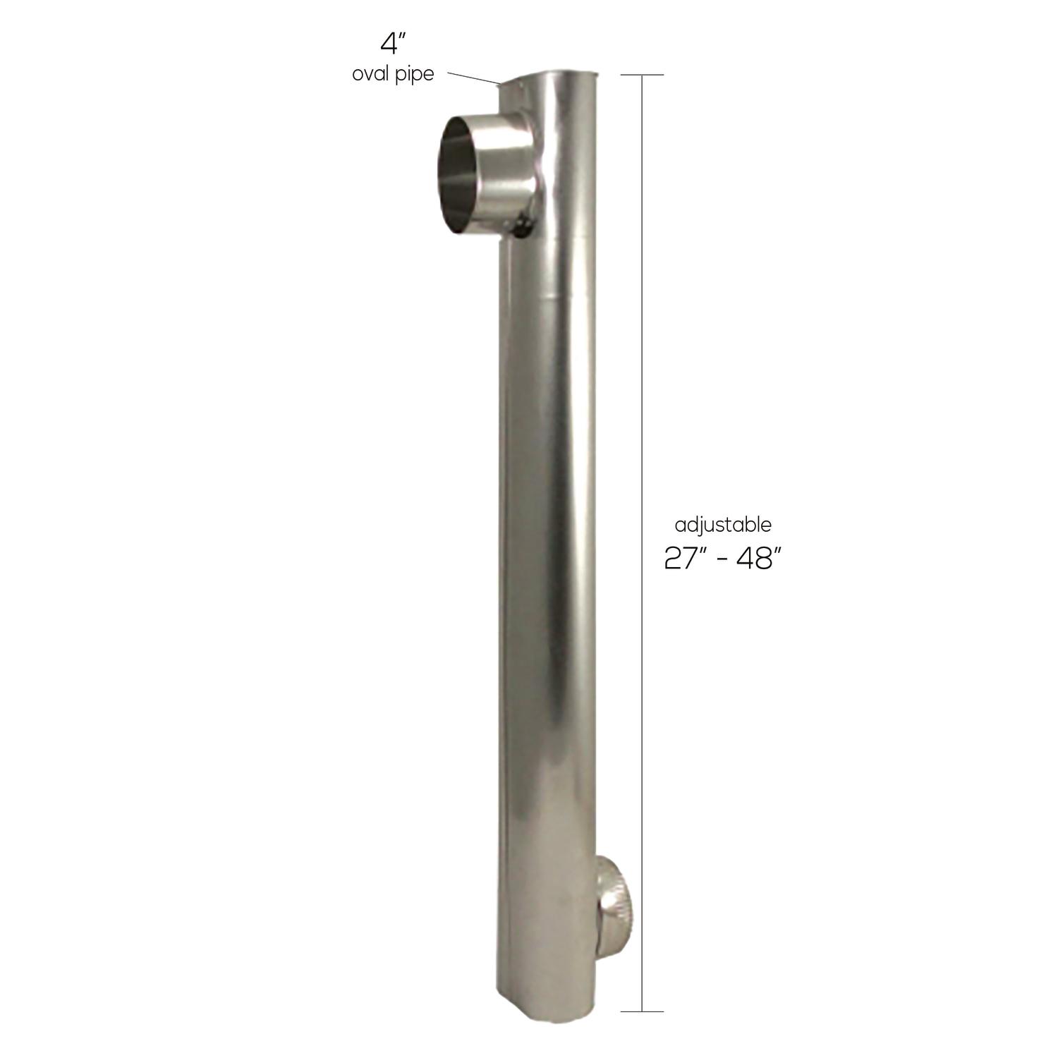 Deflect-O 7.25 in. L X 4.875 in. D Silver Aluminum Skinny Duct