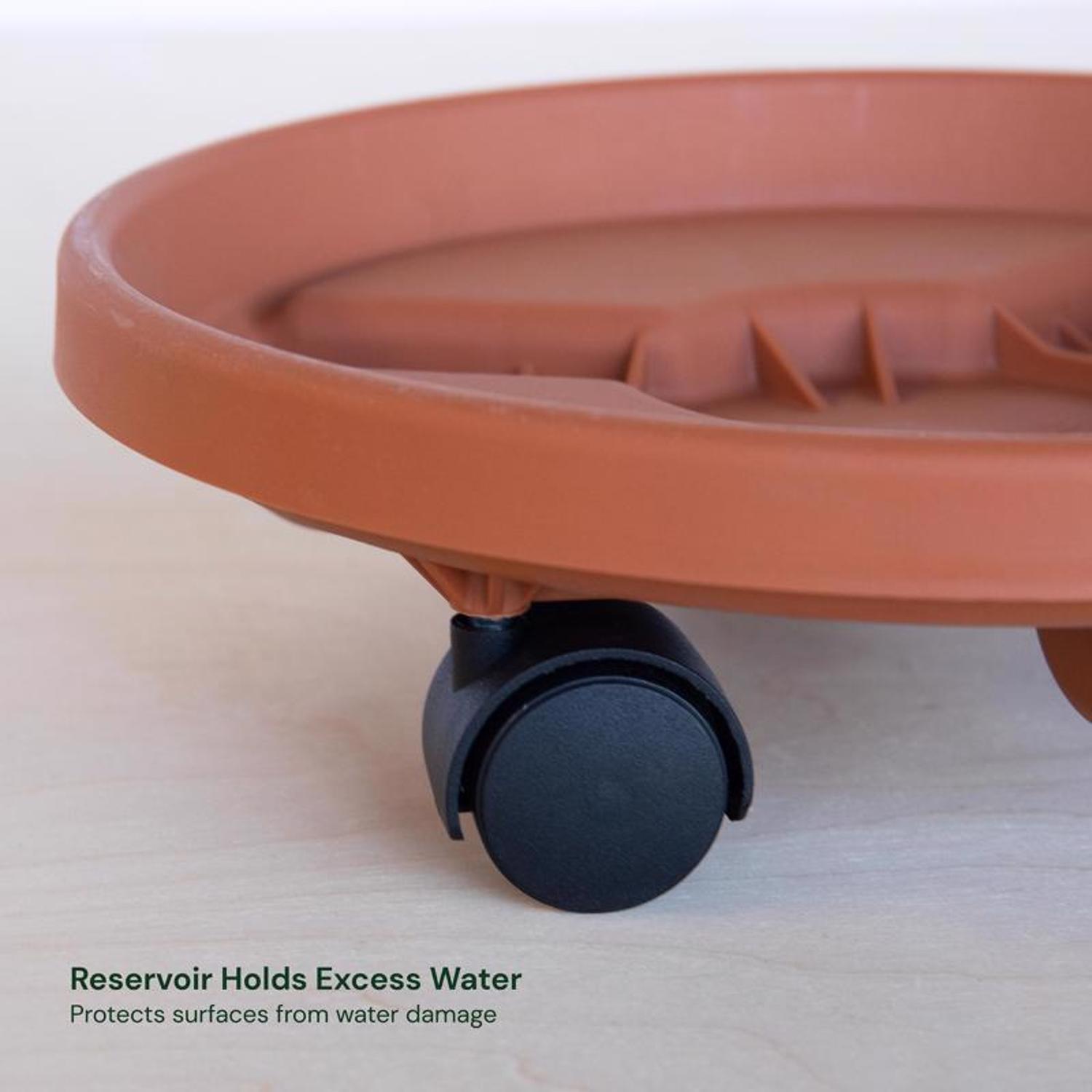 Bloem 3.5 in. H X 16 in. W X 16 in. D Terracotta Plastic Plant Caddy
