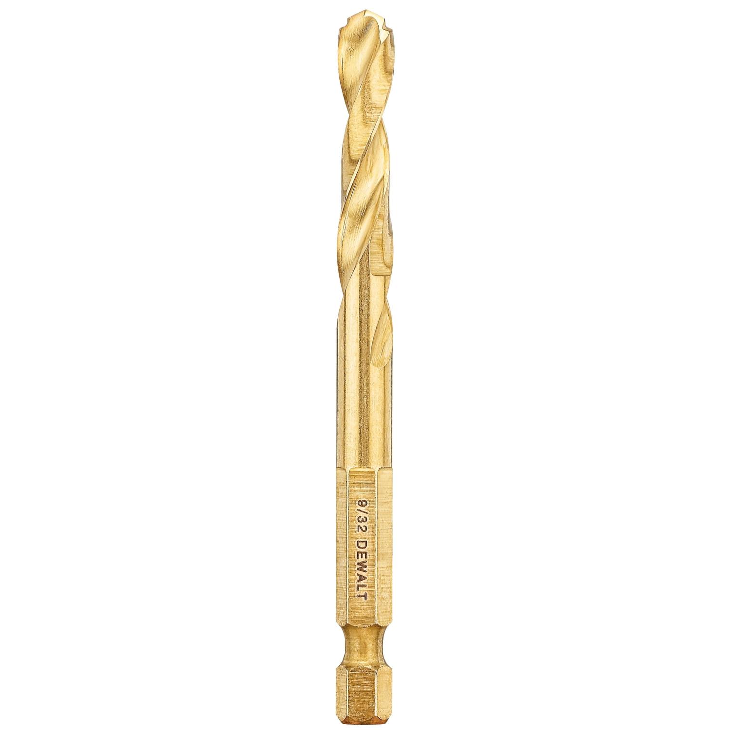 DeWalt Impact Ready 9/32 in. X 3-1/2 in. L High Speed Steel Drill Bit Quick-Change Hex Shank 1 pc