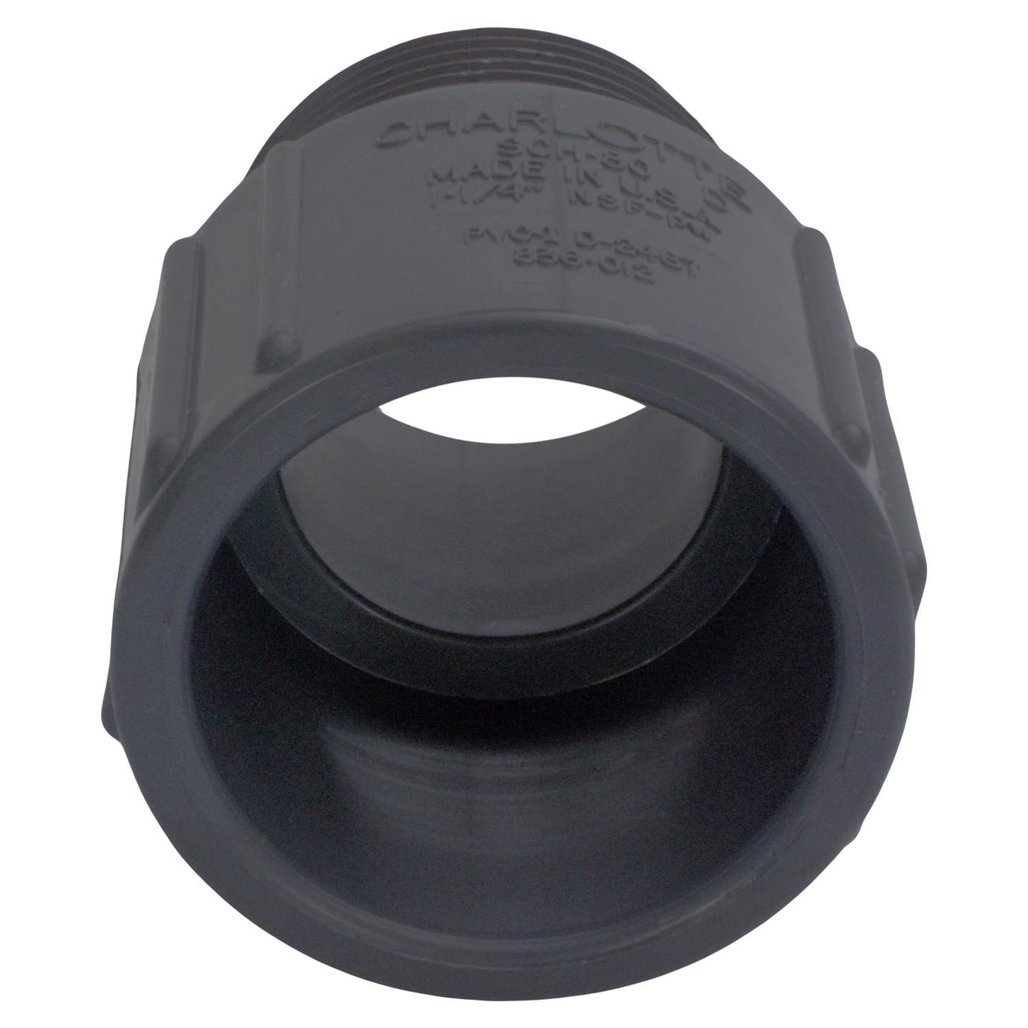 Charlotte Pipe 1 in. Slip X 1 in. D MPT PVC Adapter 1 pk