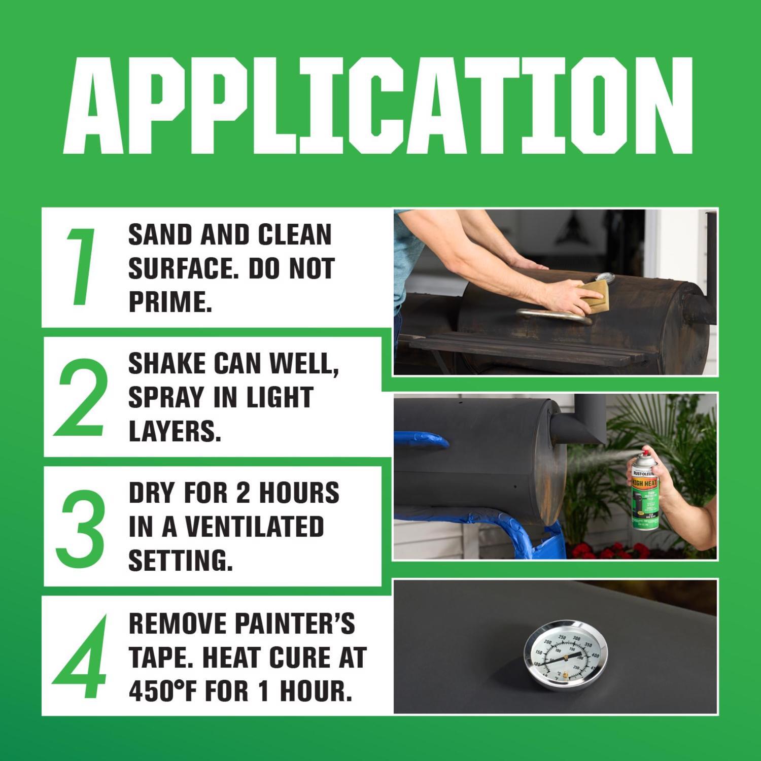 Rust-Oleum Specialty Flat Bar-B-Que Black High Heat Spray Paint 12 oz