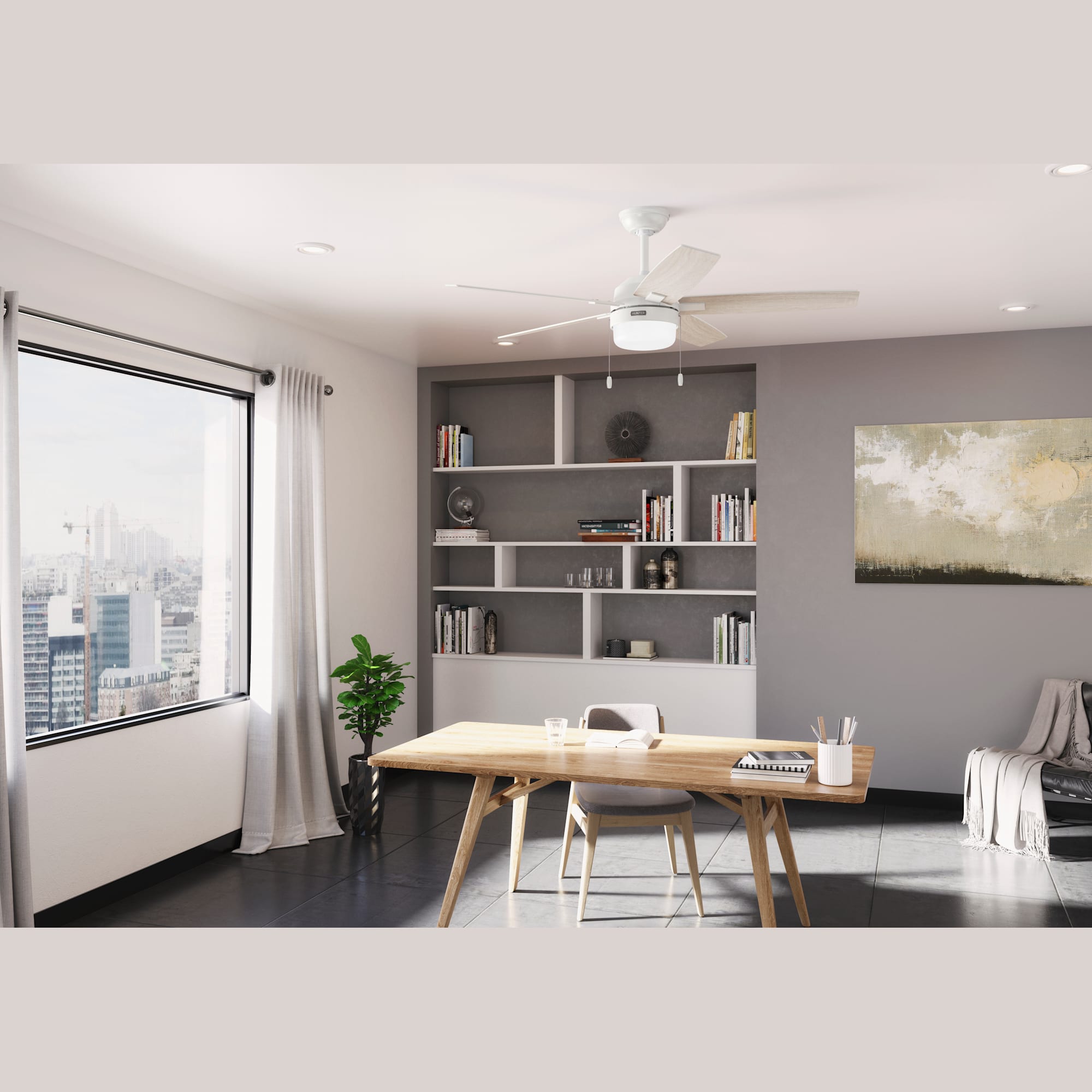 Hunter Anisten 52 in. White LED Indoor Ceiling Fan