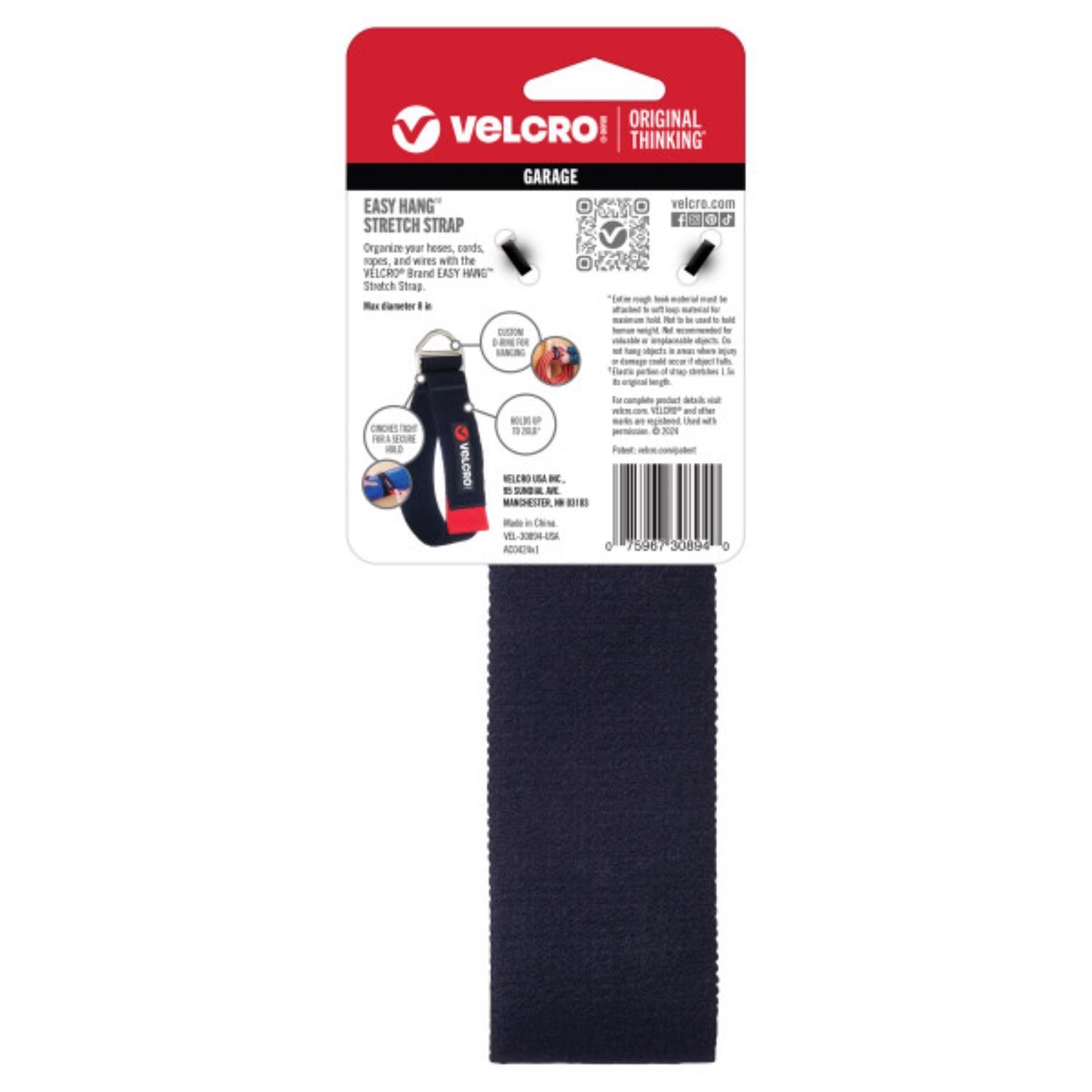 VELCRO Brand Easy Hang Stretch 24 in. L Nylon/Steel/Hook and Loop Enclosure Medium Storage Strap 1 p