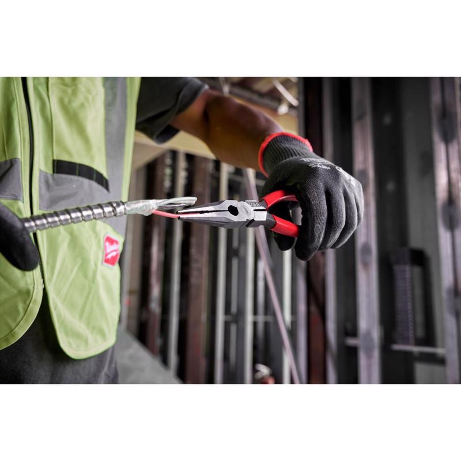 Milwaukee Made In USA 8 in. Forged Steel Long Nose Pliers