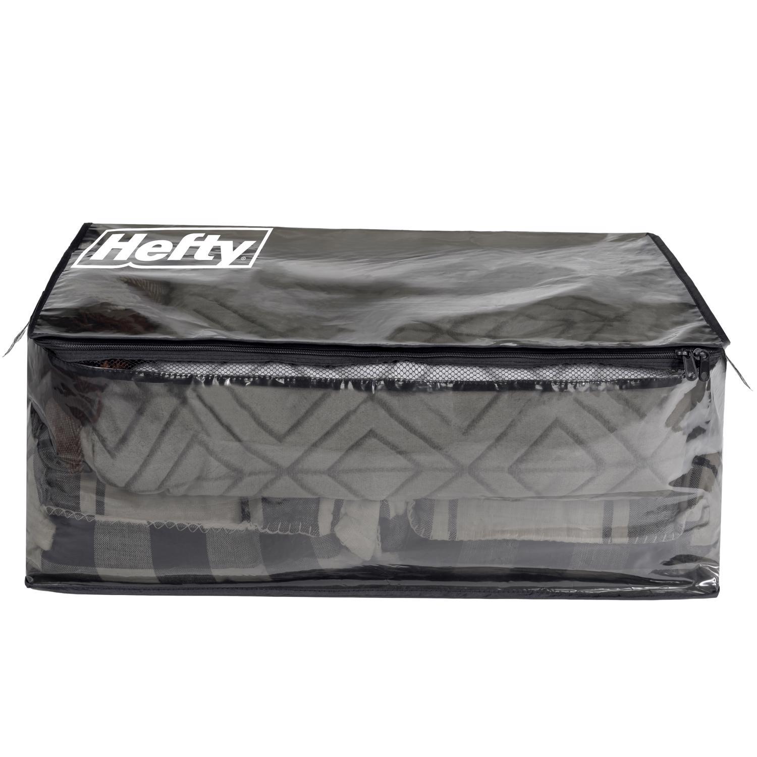 Hefty Black/Clear Flexible Tote w/Handle 26 in. H X 12 in. W X 16 in. D Stackable