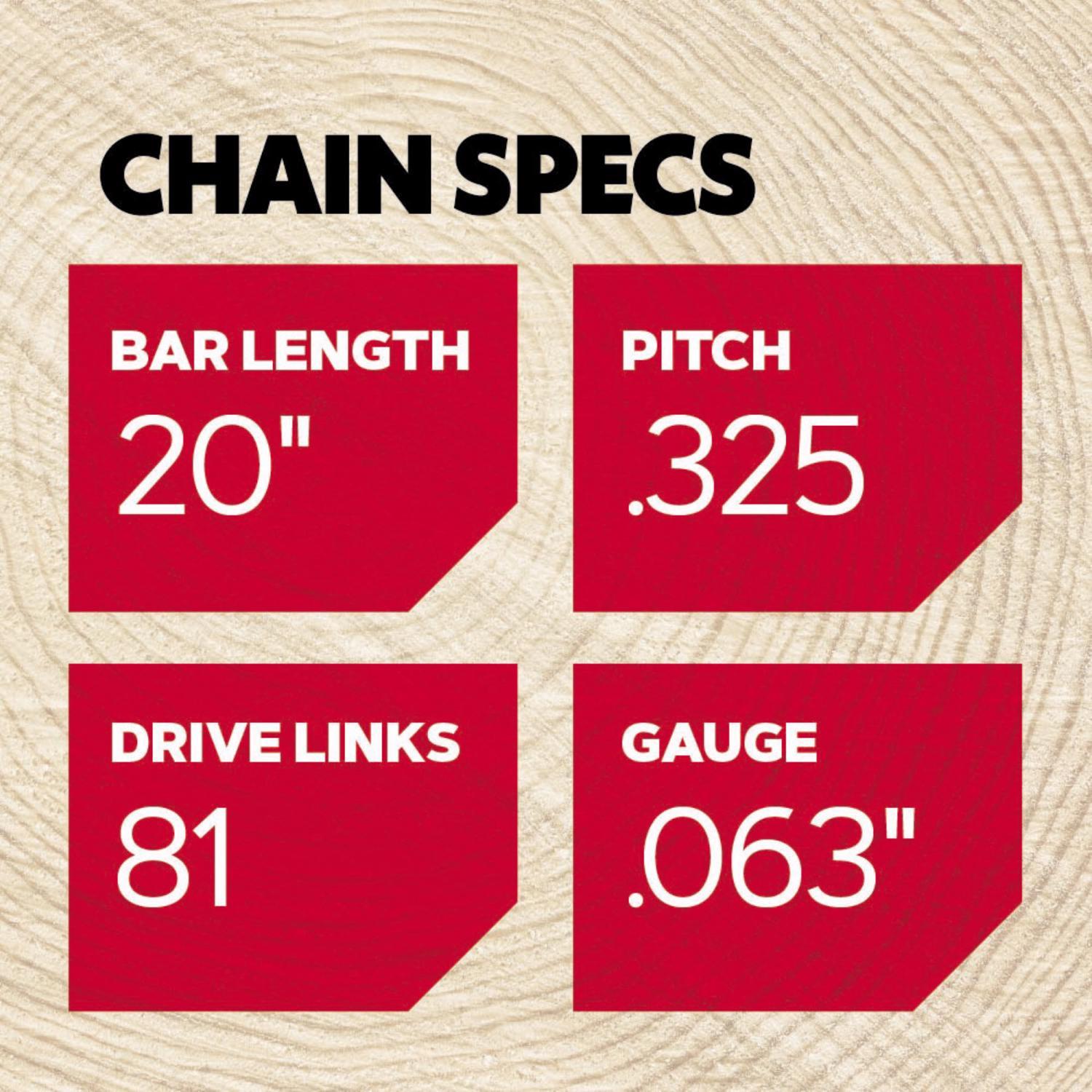 Oregon PowerCut V81 20 in. Chainsaw Chain 81 links
