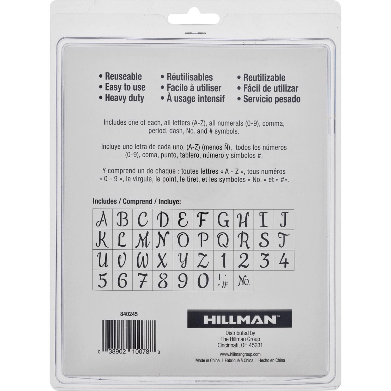 HILLMAN 6 in. Oil Board Decorative Script Stencil Pack 6 Inch Stencil Set 38 pk
