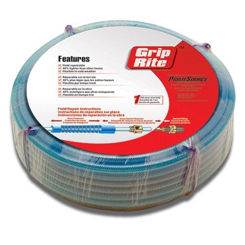 Grip-Rite 1/4" X 50' Air Hose with Couplers