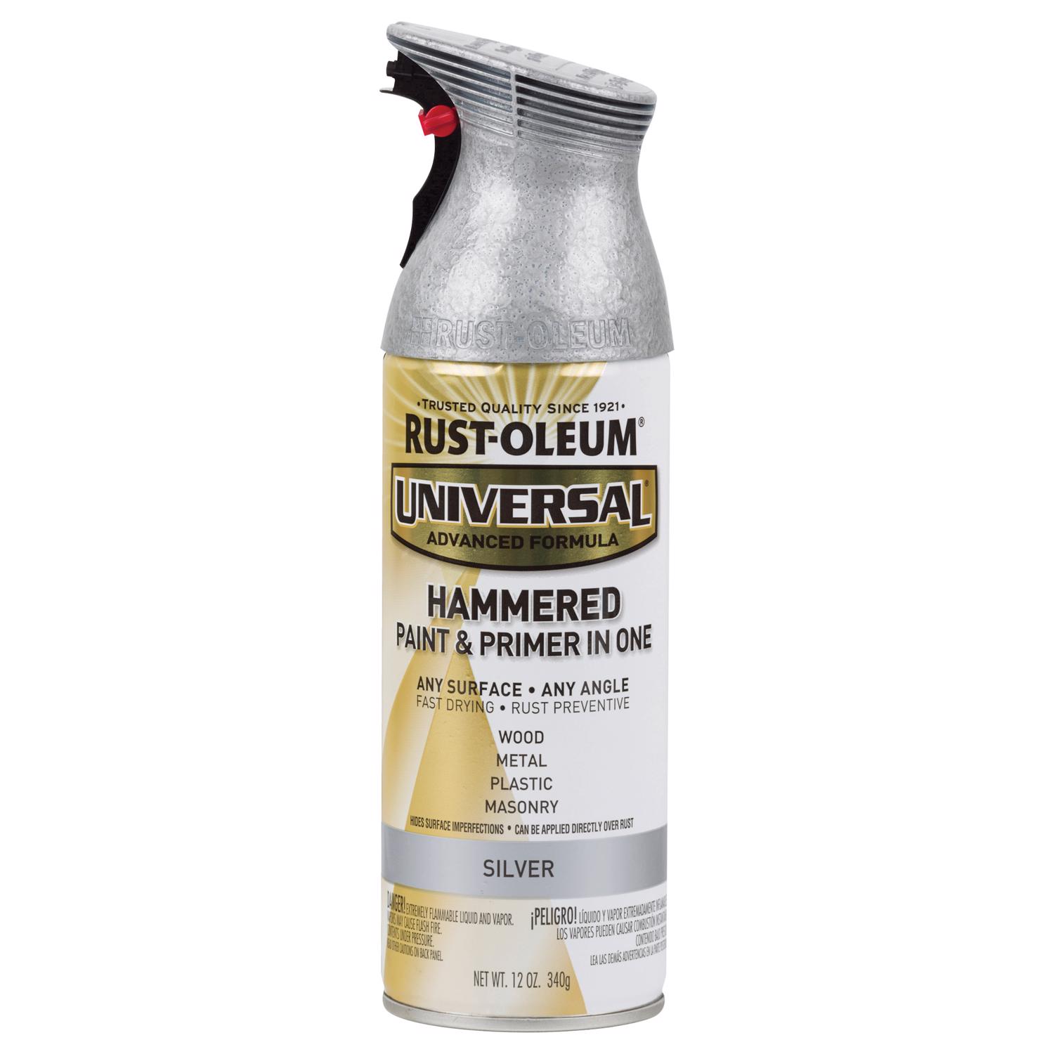 Rust-Oleum Universal Hammered Silver Spray Paint 12 oz
