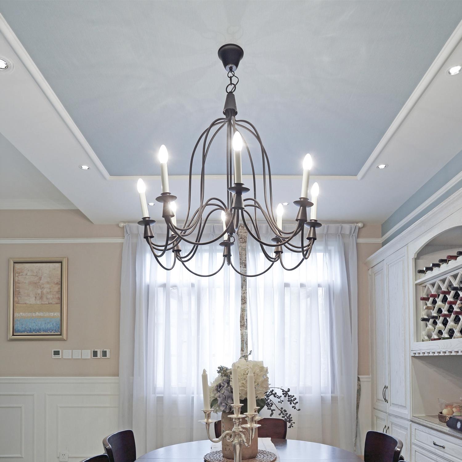 Feit Enhance Blunt Tip E12 (Candelabra) Filament LED Bulb Daylight 60 Watt Equivalence 2 pk