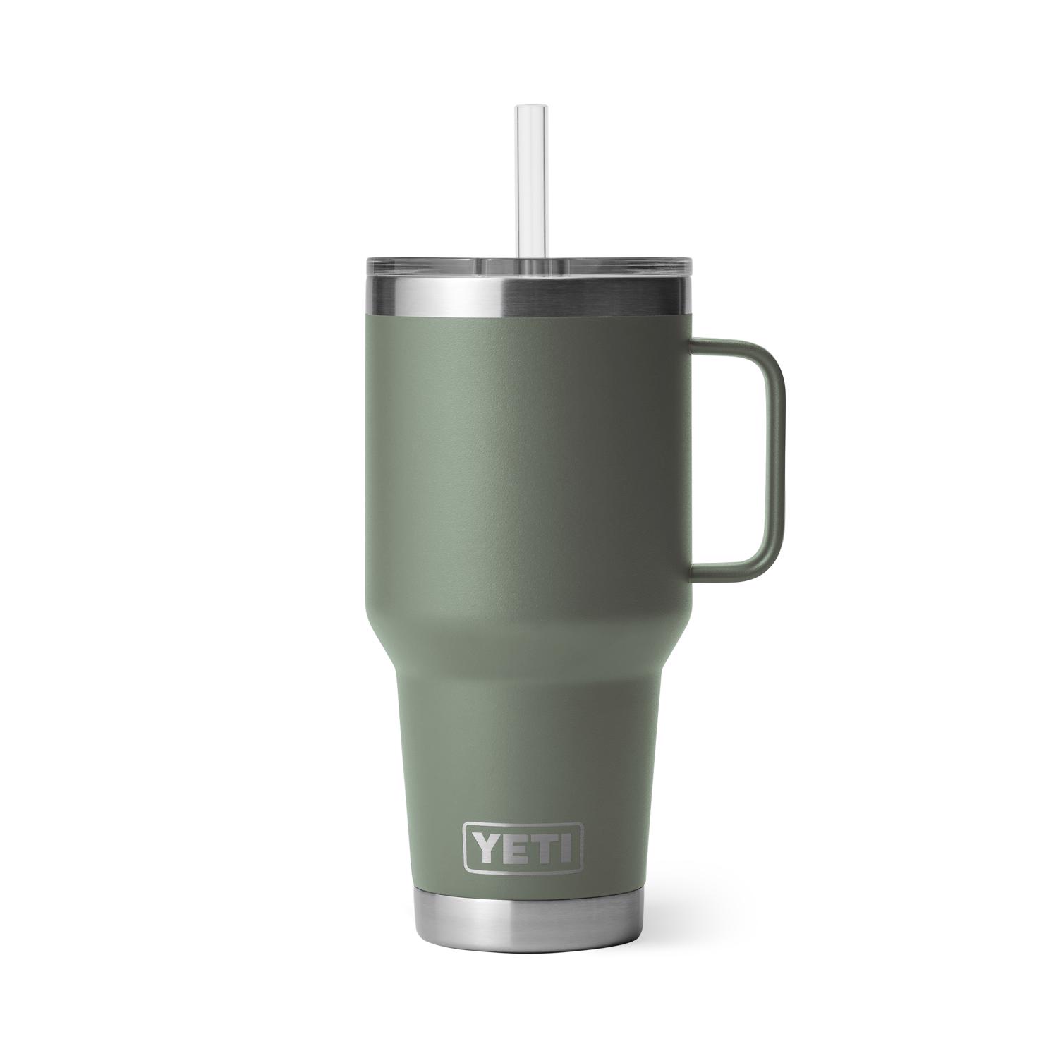 YETI Rambler 25 oz Camp Green BPA Free Straw Mug Stine Home + Yard