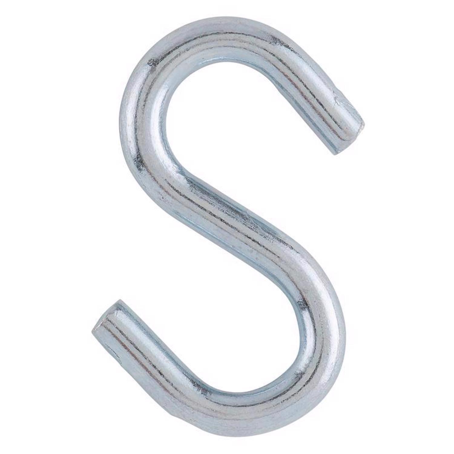 Ace Small Zinc-Plated Silver Steel 1.5 in. L S-Hook 80 lb 4 pk