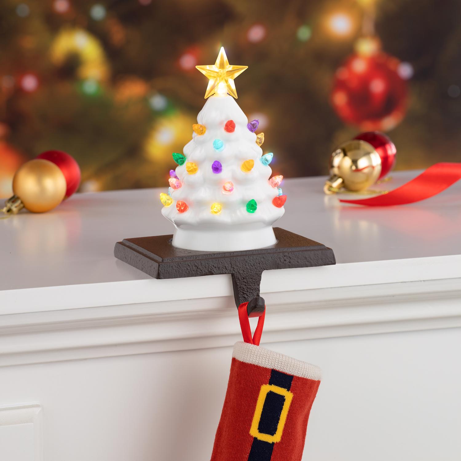 Mr. Christmas LED White Vintage Tree Indoor Christmas Decor 6 in.