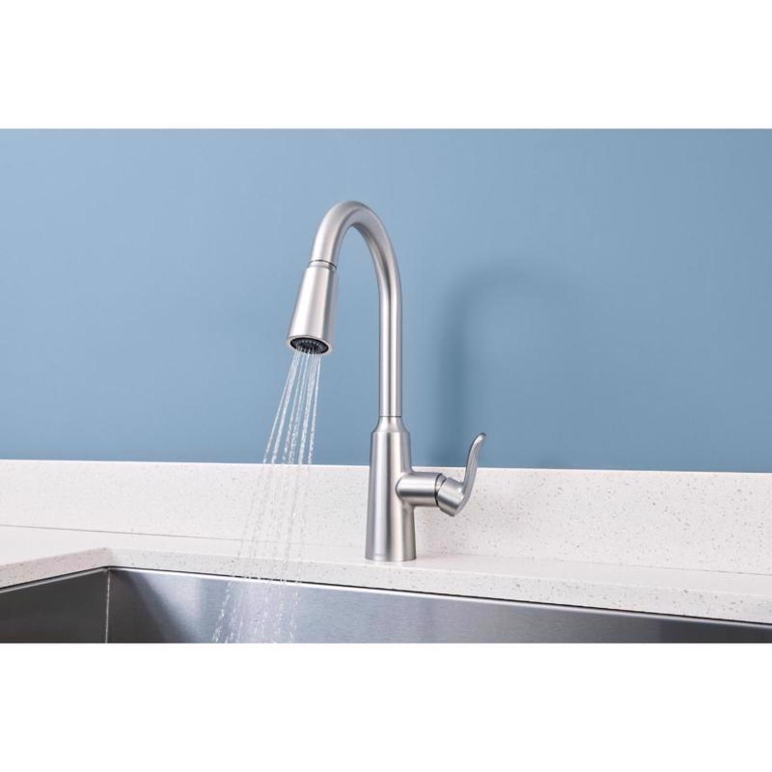Moen Edwyn One Handle Stainless Steel Pull-Down Kitchen Faucet