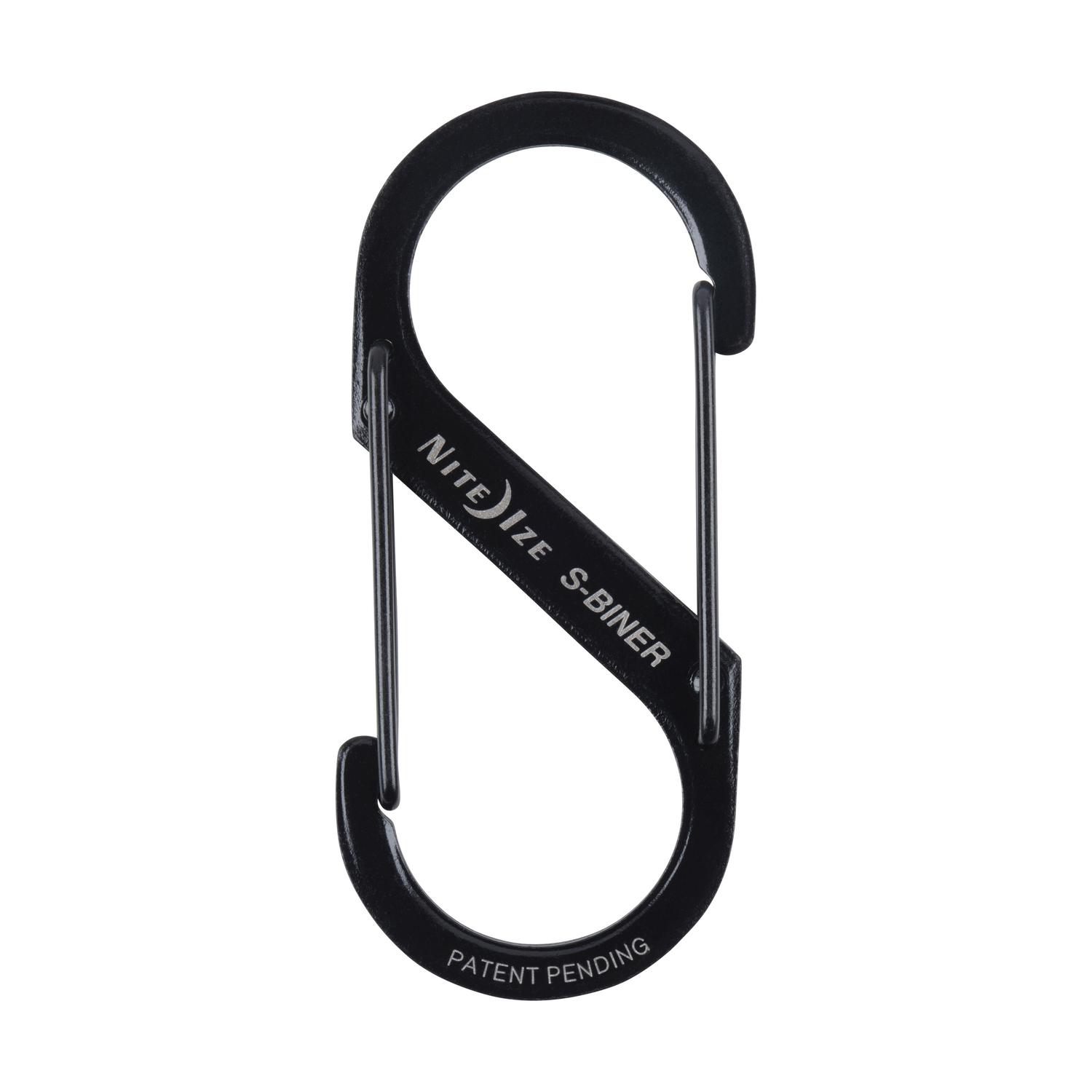 Nite Ize S-Biner 1.8 in. D Stainless Steel Black Carabiner Key Holder