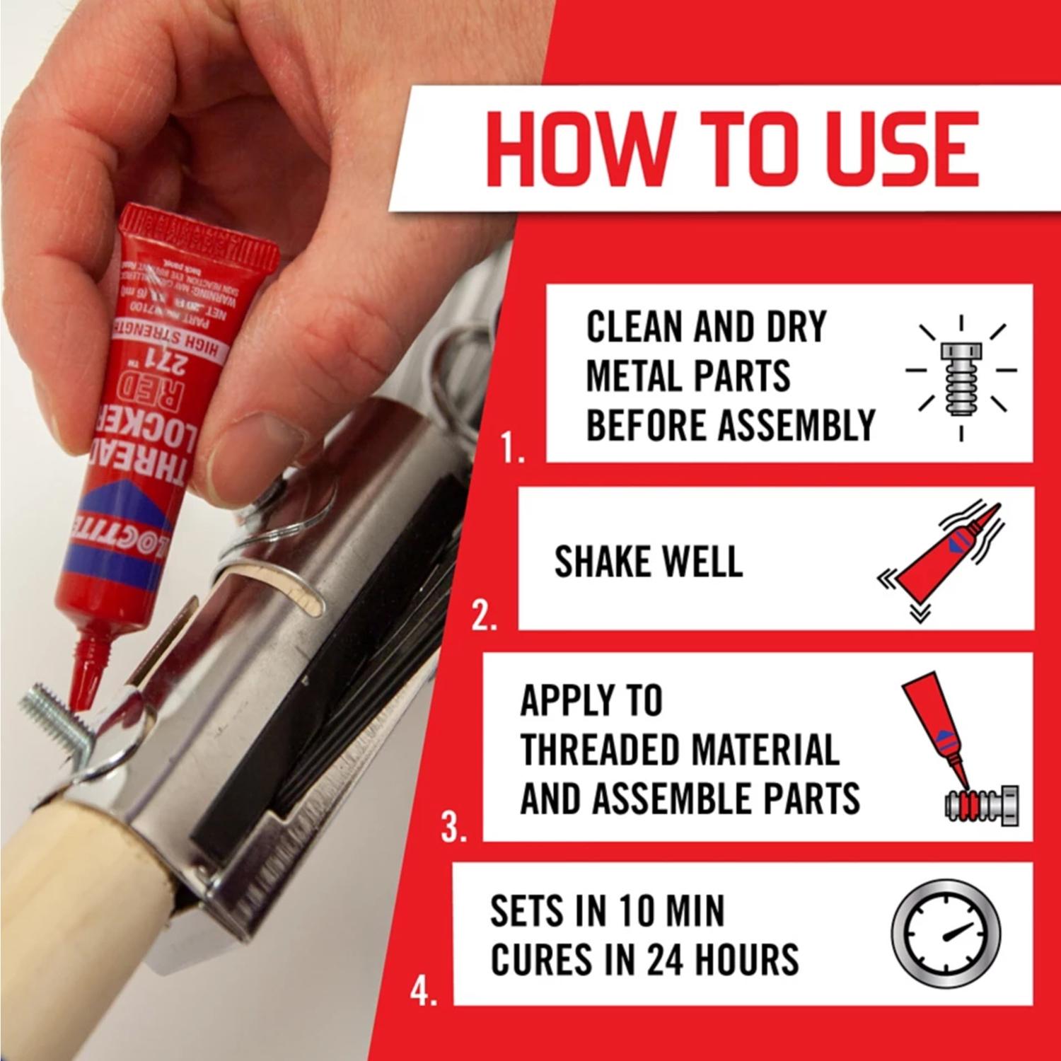 Loctite Threadlocker High Strength Threadlocker Liquid 0.2 oz