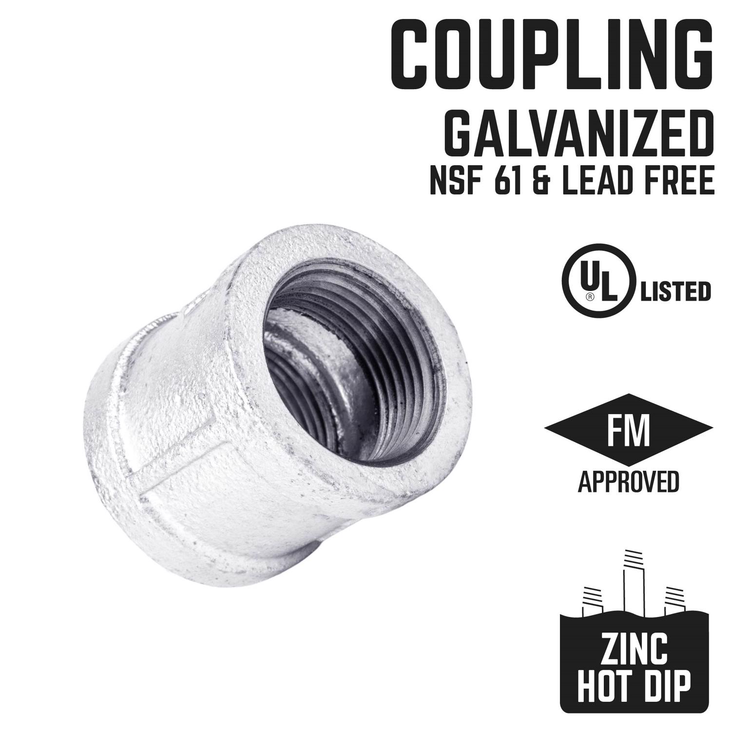 STZ Industries 2 in. FIP each X 2 in. D FIP Galvanized Malleable Iron Coupling