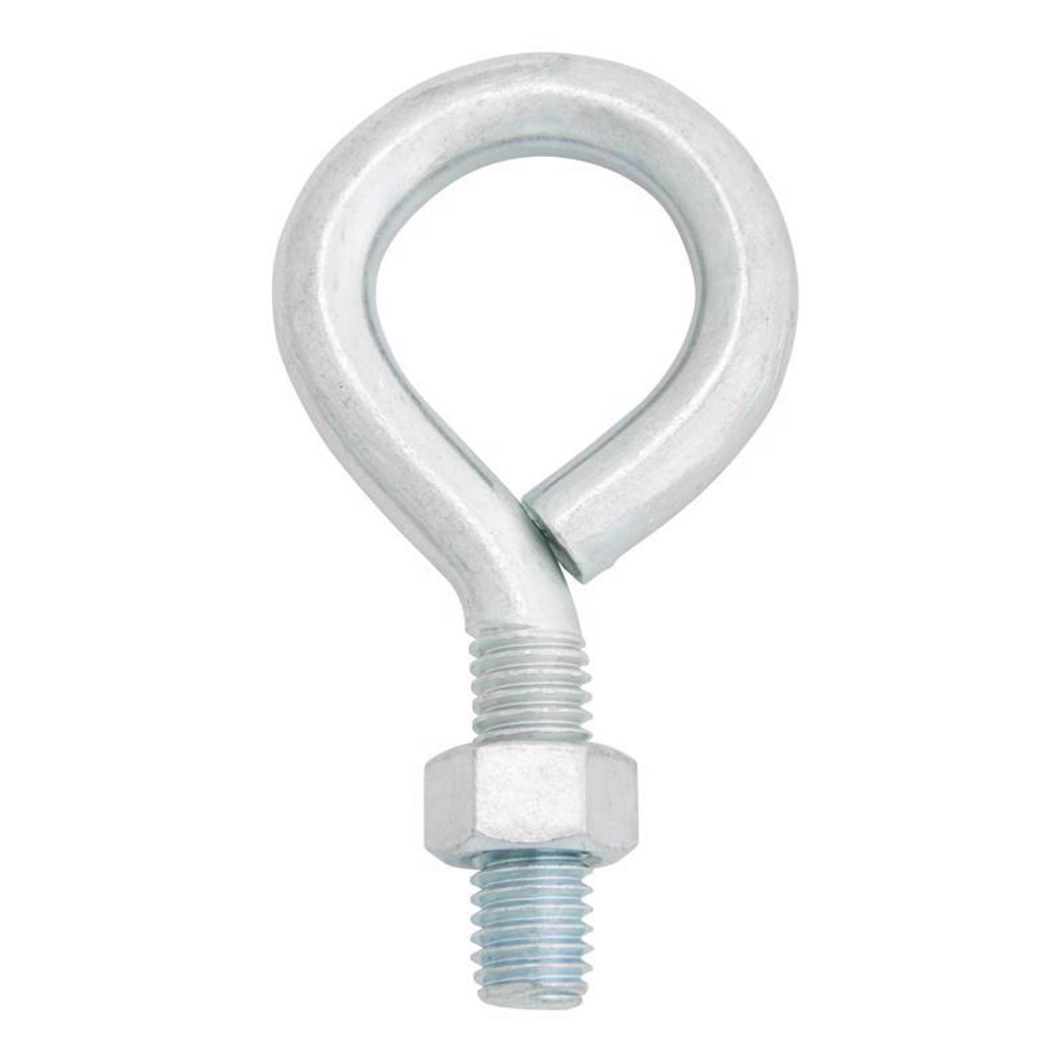 Hampton 1/2 in. X 4 in. L Zinc-Plated Steel Eyebolt Nut Included