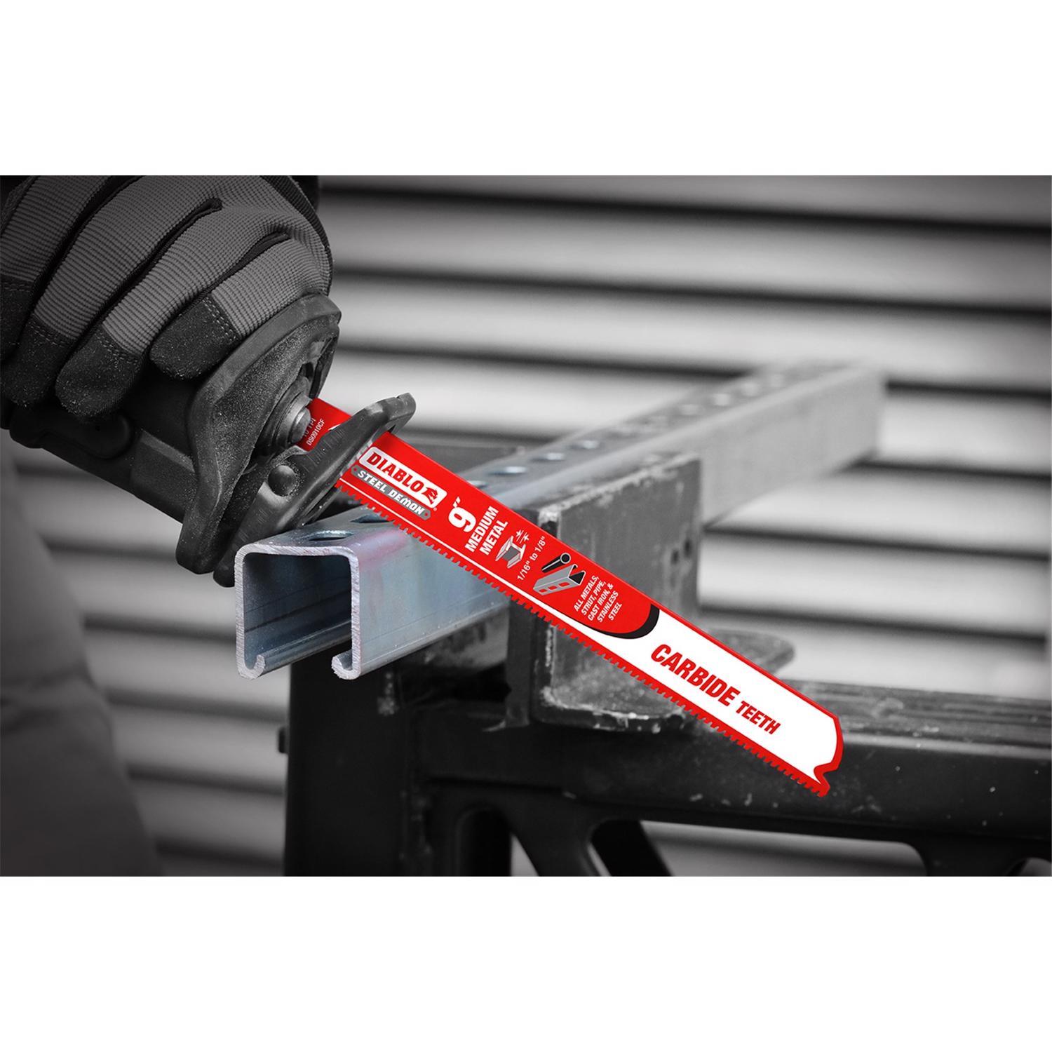 Diablo Steel Demon 6 in. Carbide Tipped Medium Metal Reciprocating Saw Blade 10 TPI 1 pk