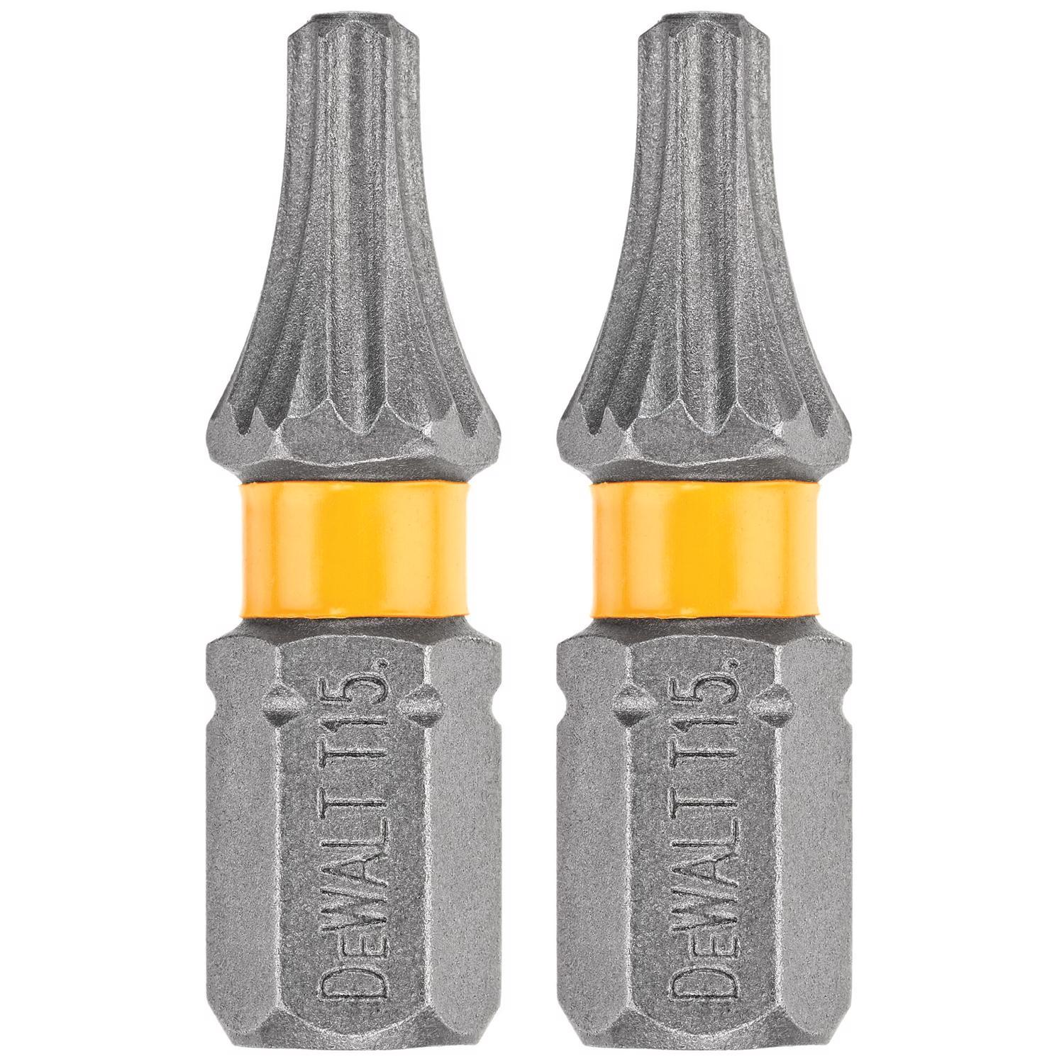 DEWALT Max Fit Torx #15 X 1 in. L Screwdriver Bit Set Steel 2 pk