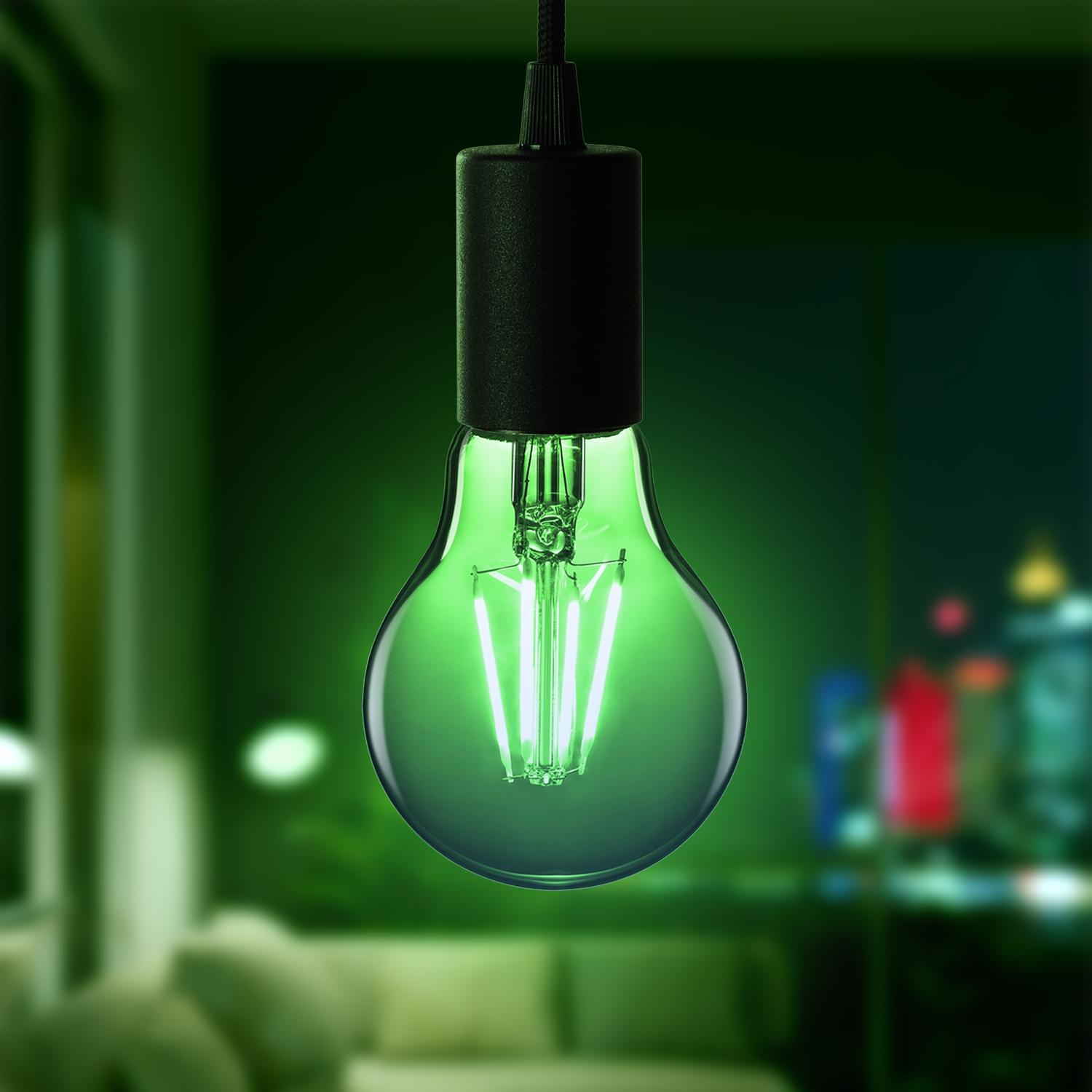 Feit A19 E26 (Medium) Filament LED Bulb Green 30 Watt Equivalence 1 pk