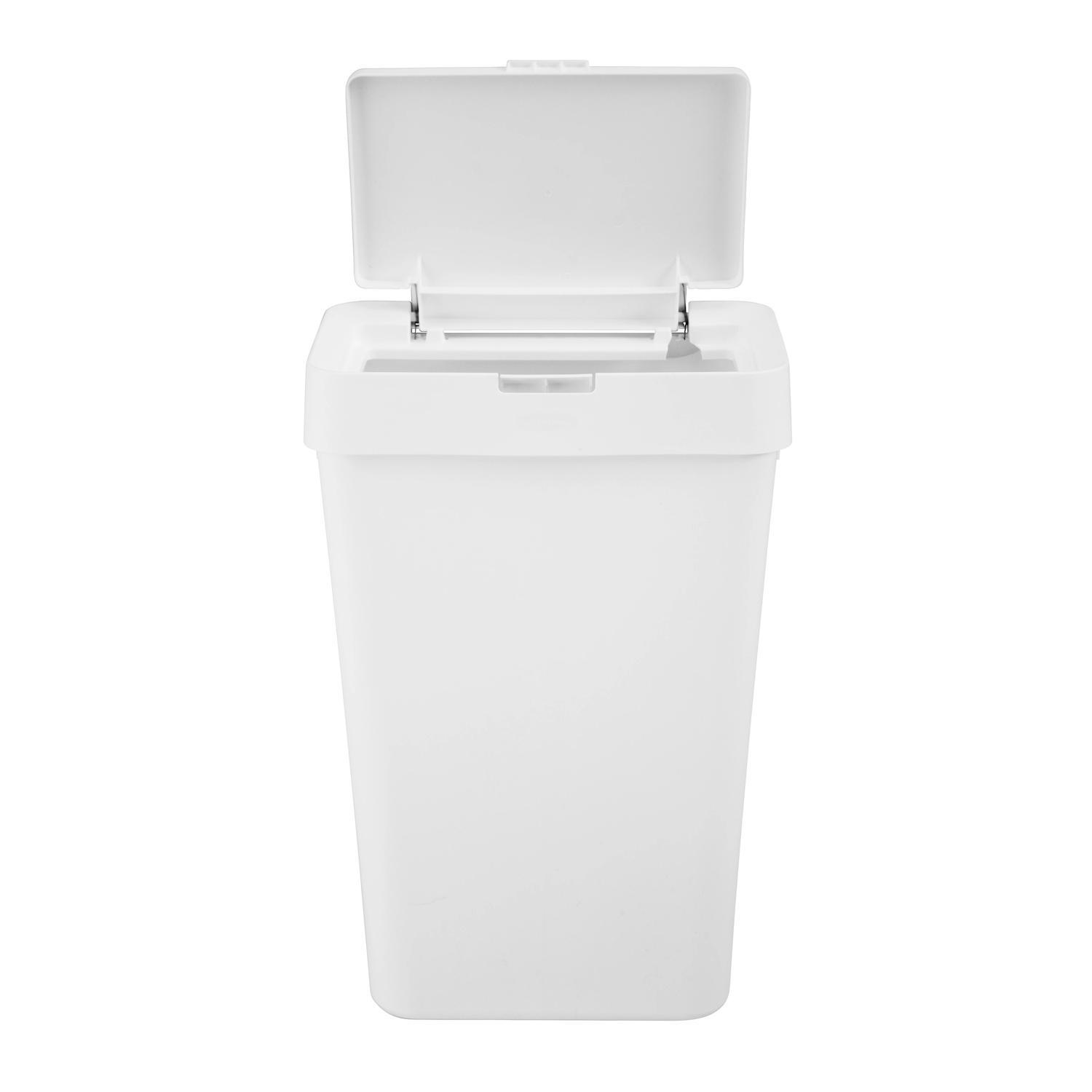 Rubbermaid 12.2 gal. White Resin Trash Can