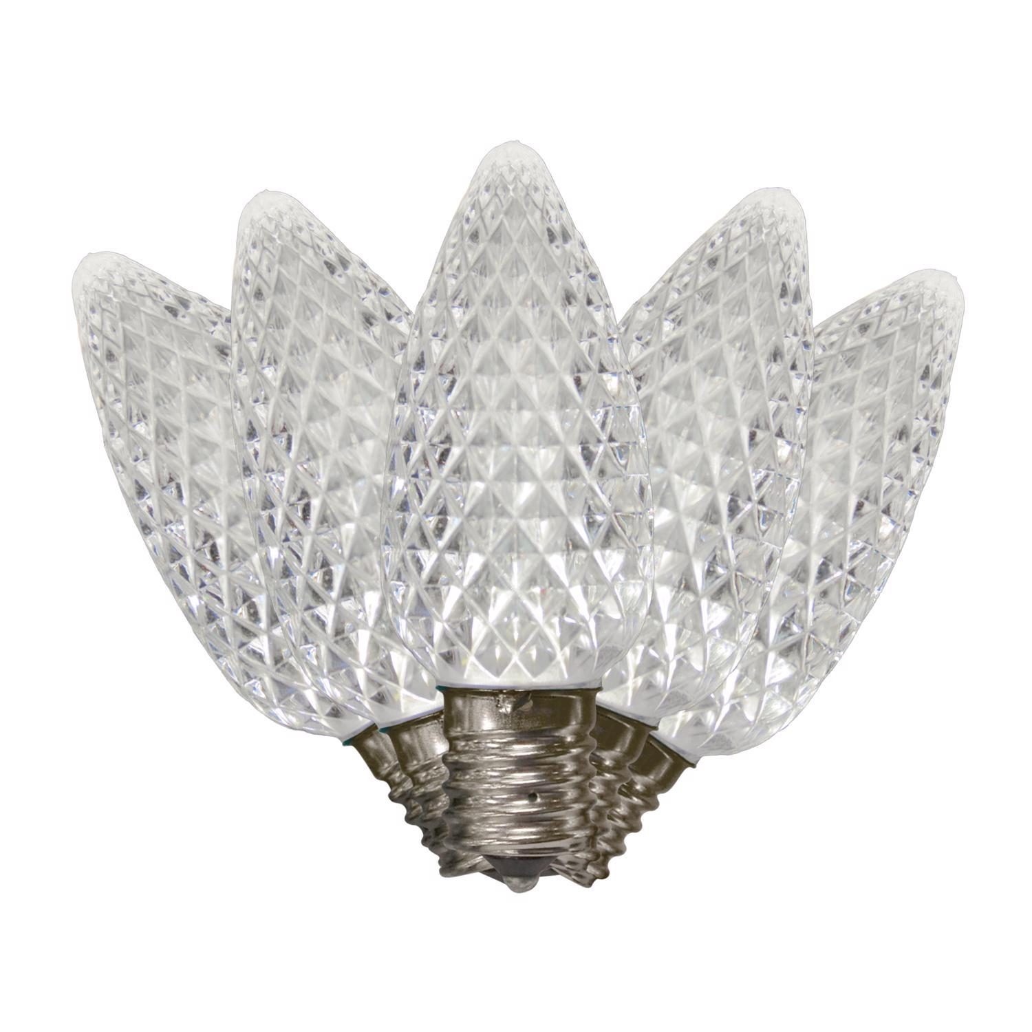 Celebrations Platinum LED C9 Pure White 25 ct String Christmas Lights 25 ft.