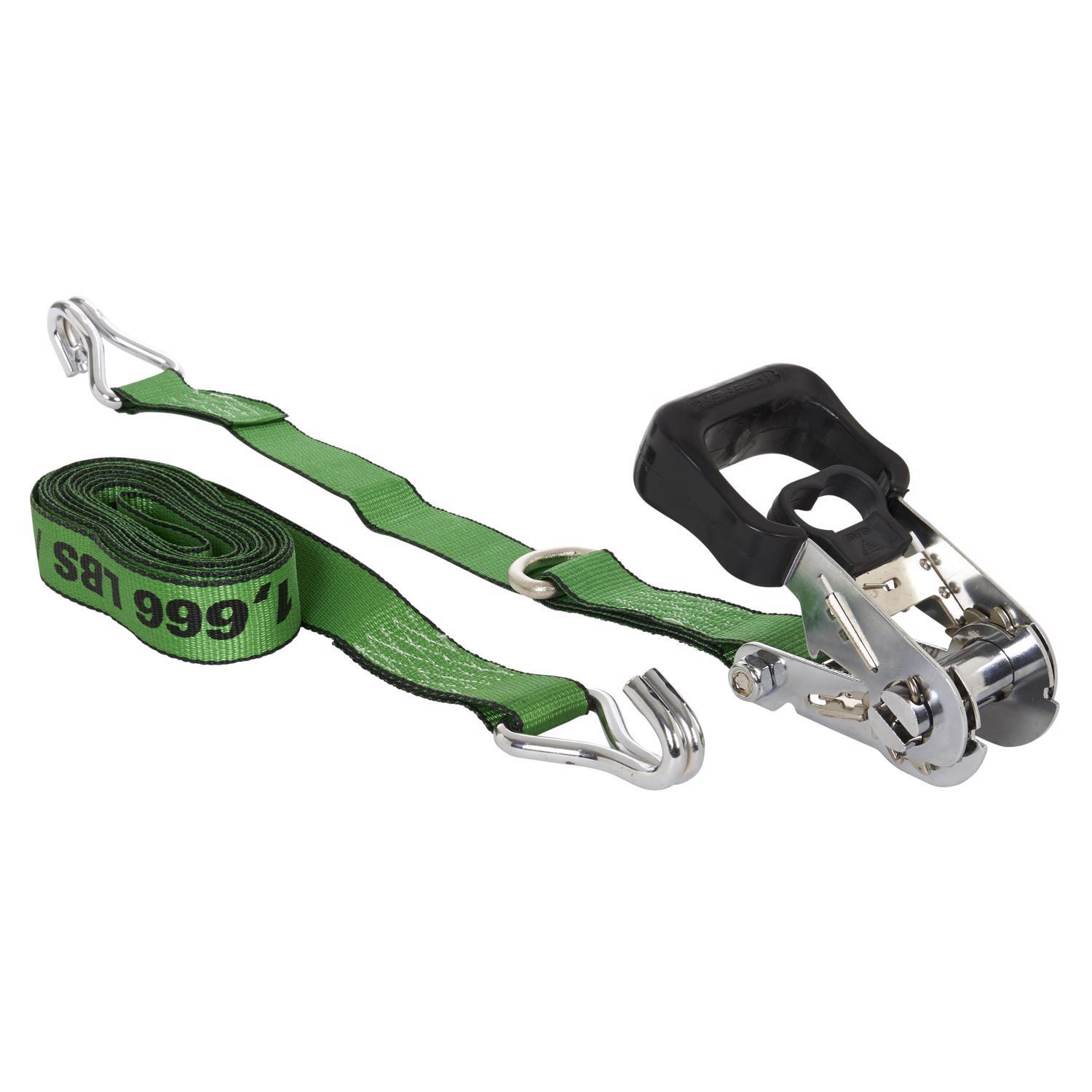 Keeper 1.5 in. W X 16 ft. L Green Ratchet Tie Down Strap 1666 lb 1 pk