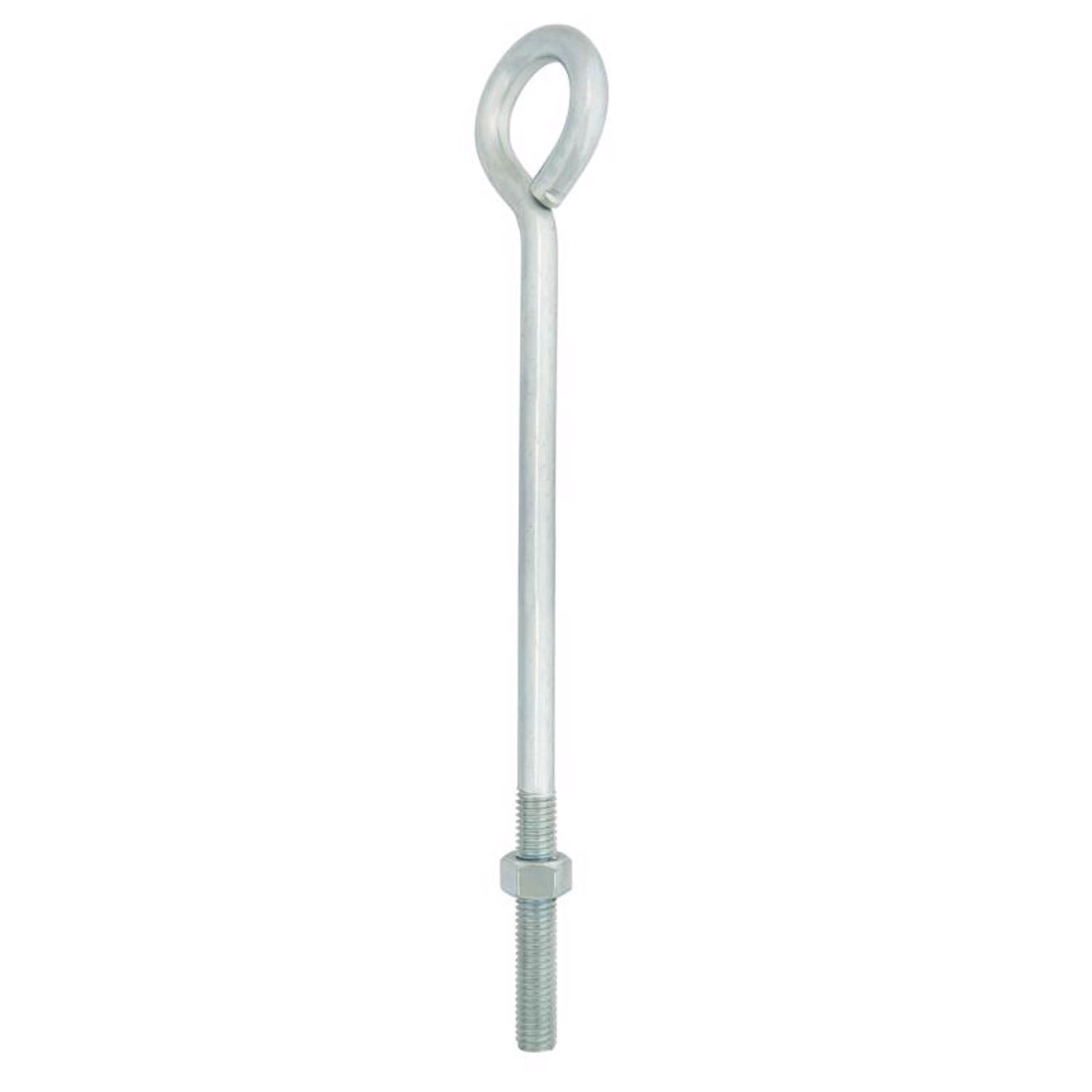 Hampton 1/2 in. X 12 in. L Zinc-Plated Steel Eyebolt Nut Included